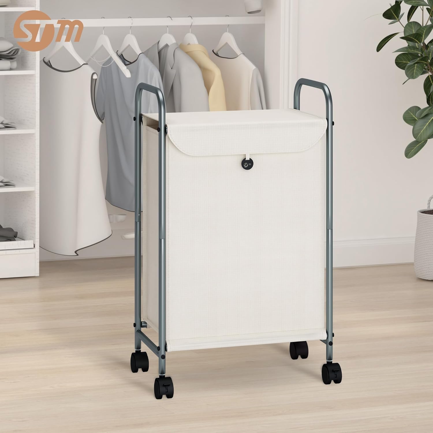 STORAGE MANIAC Laundry Hamper with Lockable Wheels 1
