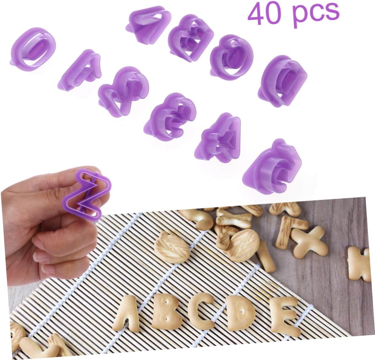 KICHOUSE 40Pcs Cookie Cutters Mold for Baking and Fondant Cakes