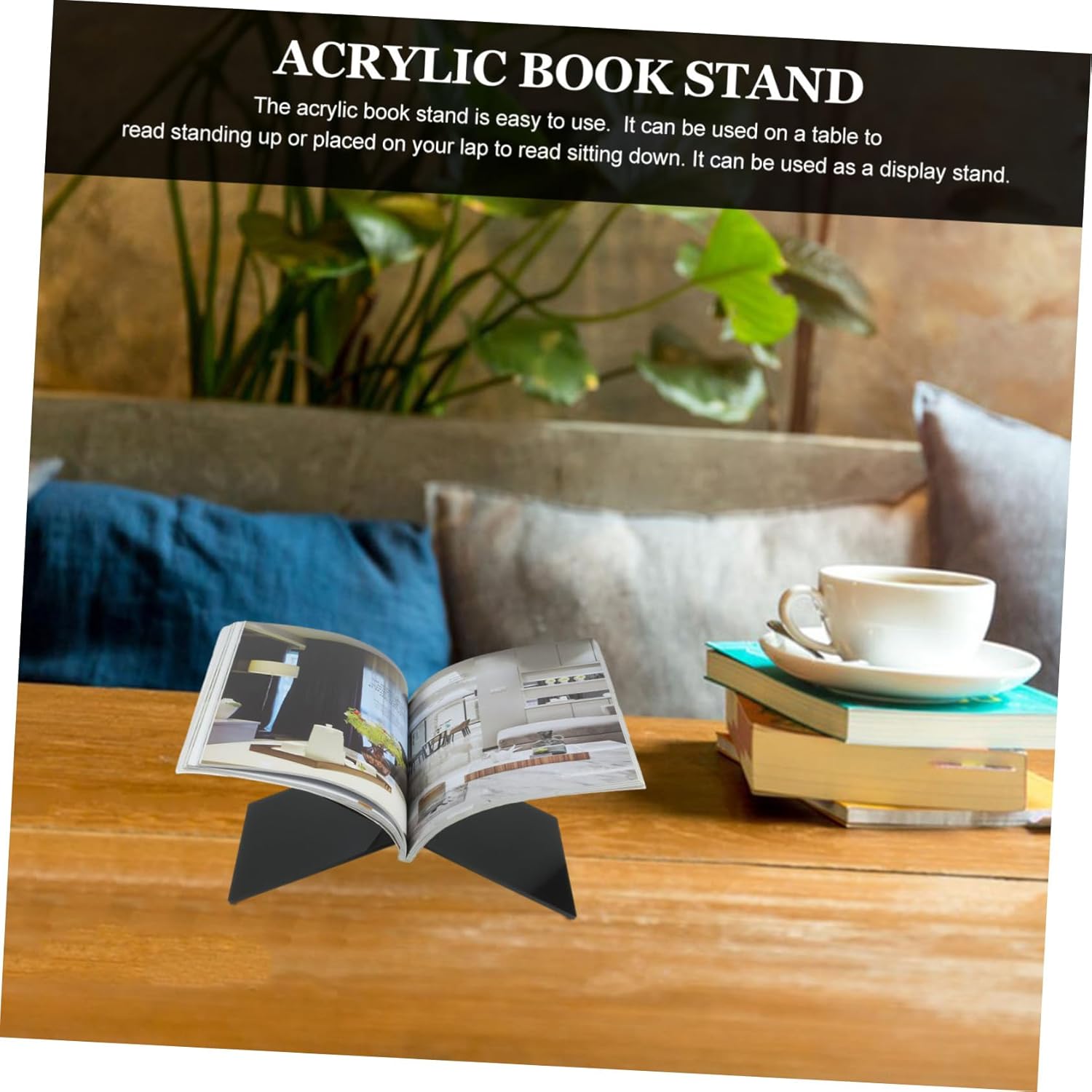 Lurrose Detachable Acrylic Cookbook Stand 1