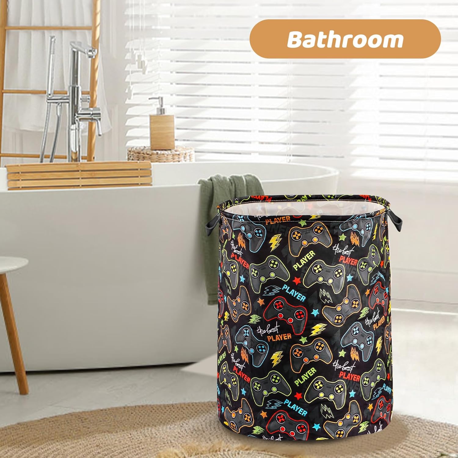 Barezan Folding Gamer Storage Basket for Boys Room 1