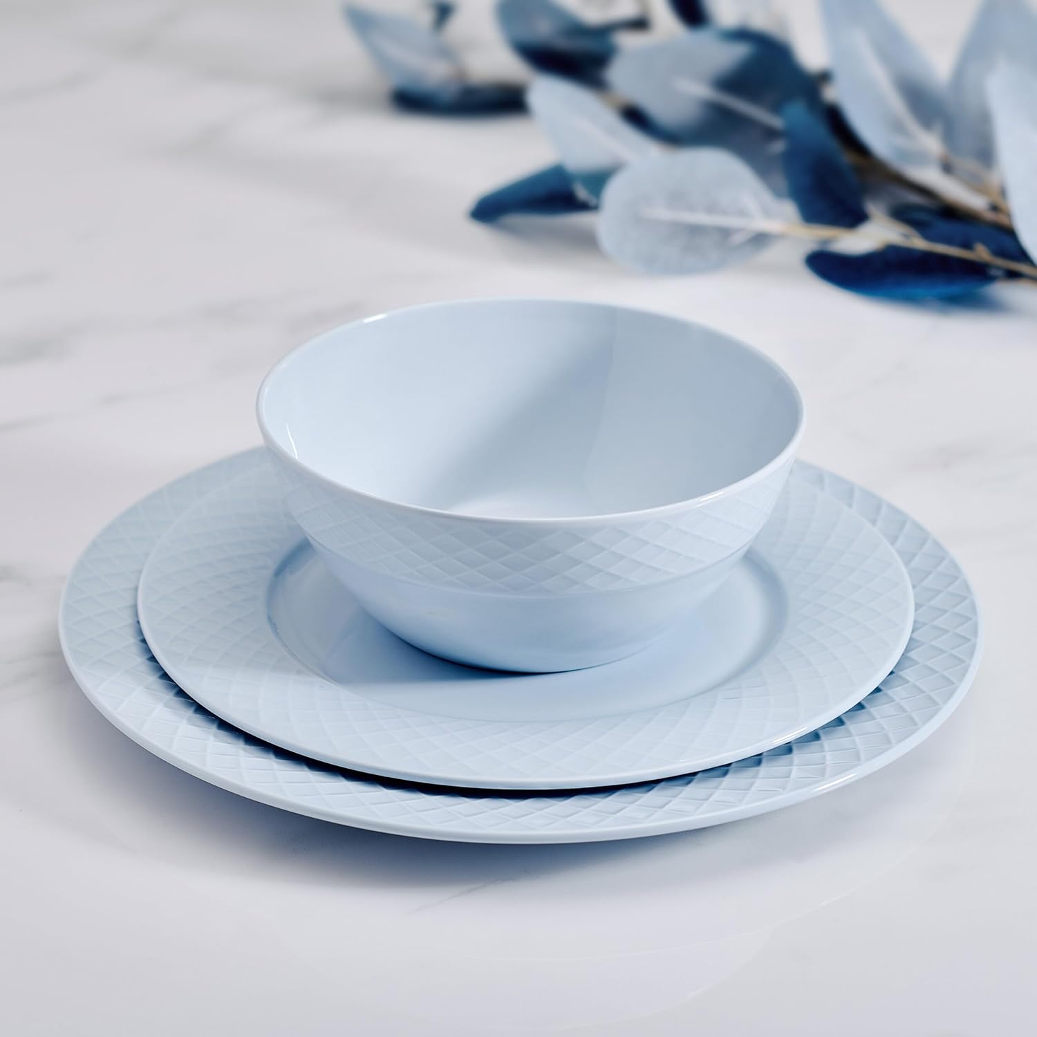 Mikasa Trellis Pastel Bone China Dinnerware Set 12 Piece 1