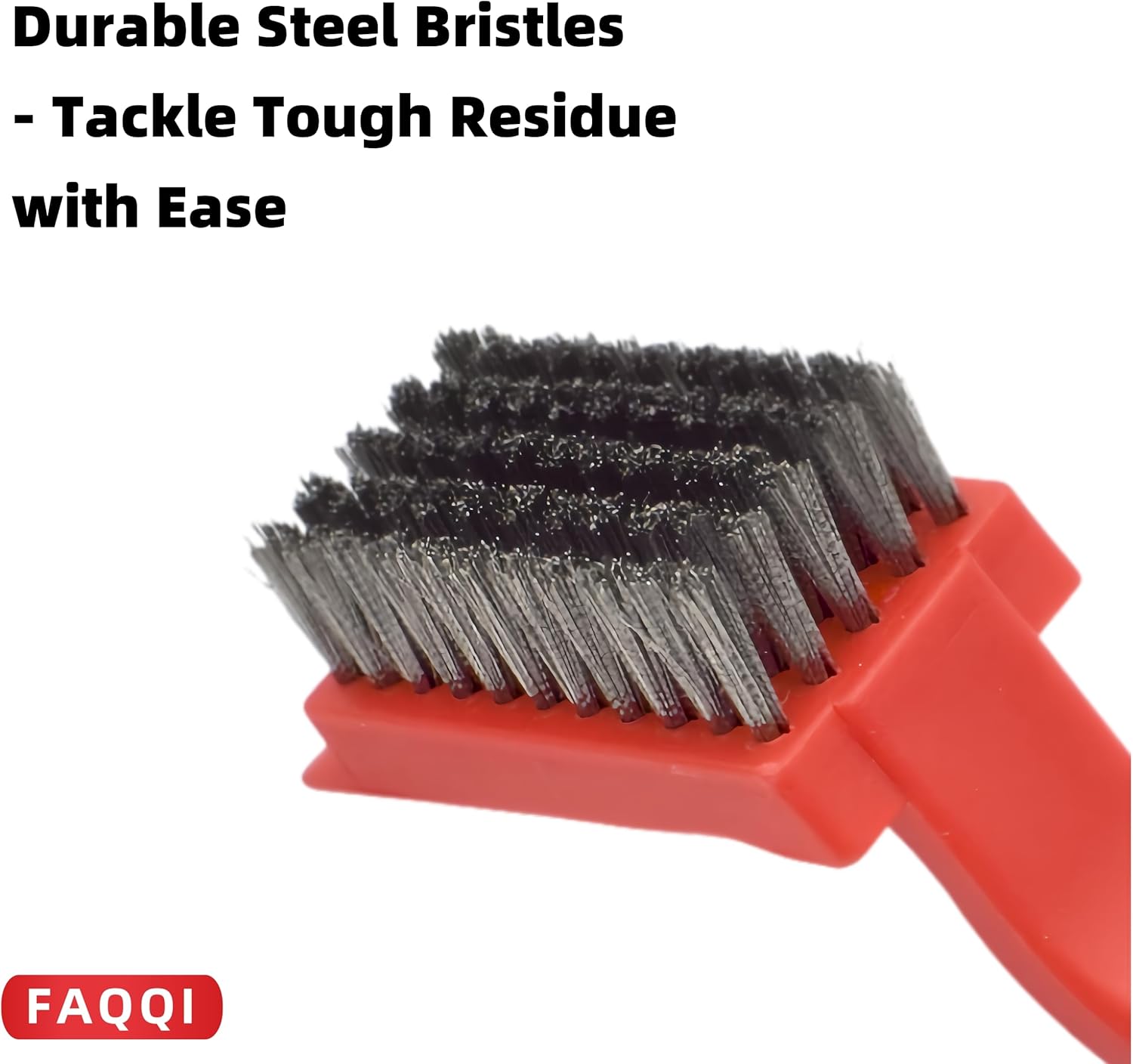 FAQQI Steel Wire Brush for Cast Iron Skillet 1
