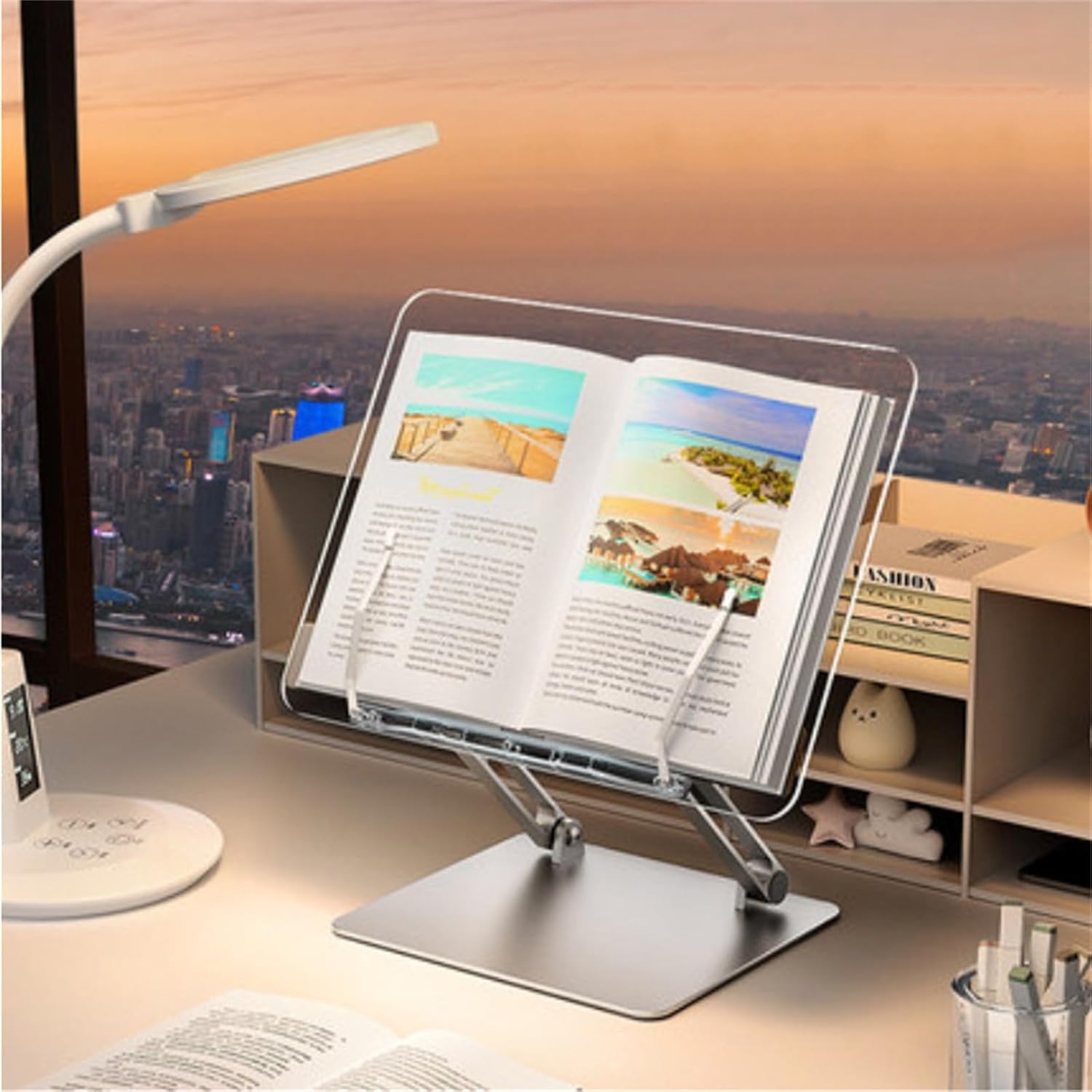 UHRLGHS Adjustable Foldable Book Stand for Kitchen and Office
