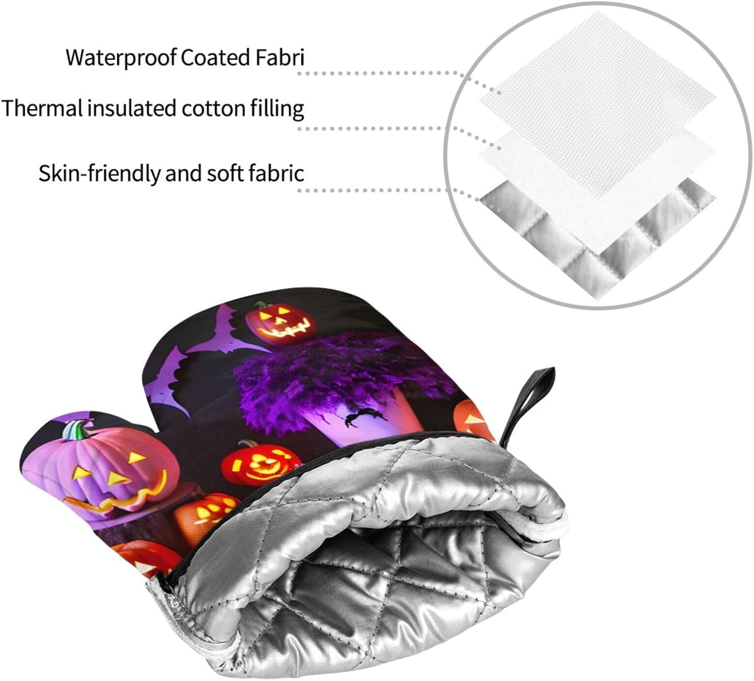 BrUgui 4-Piece Oven Mitts and Potholders Set