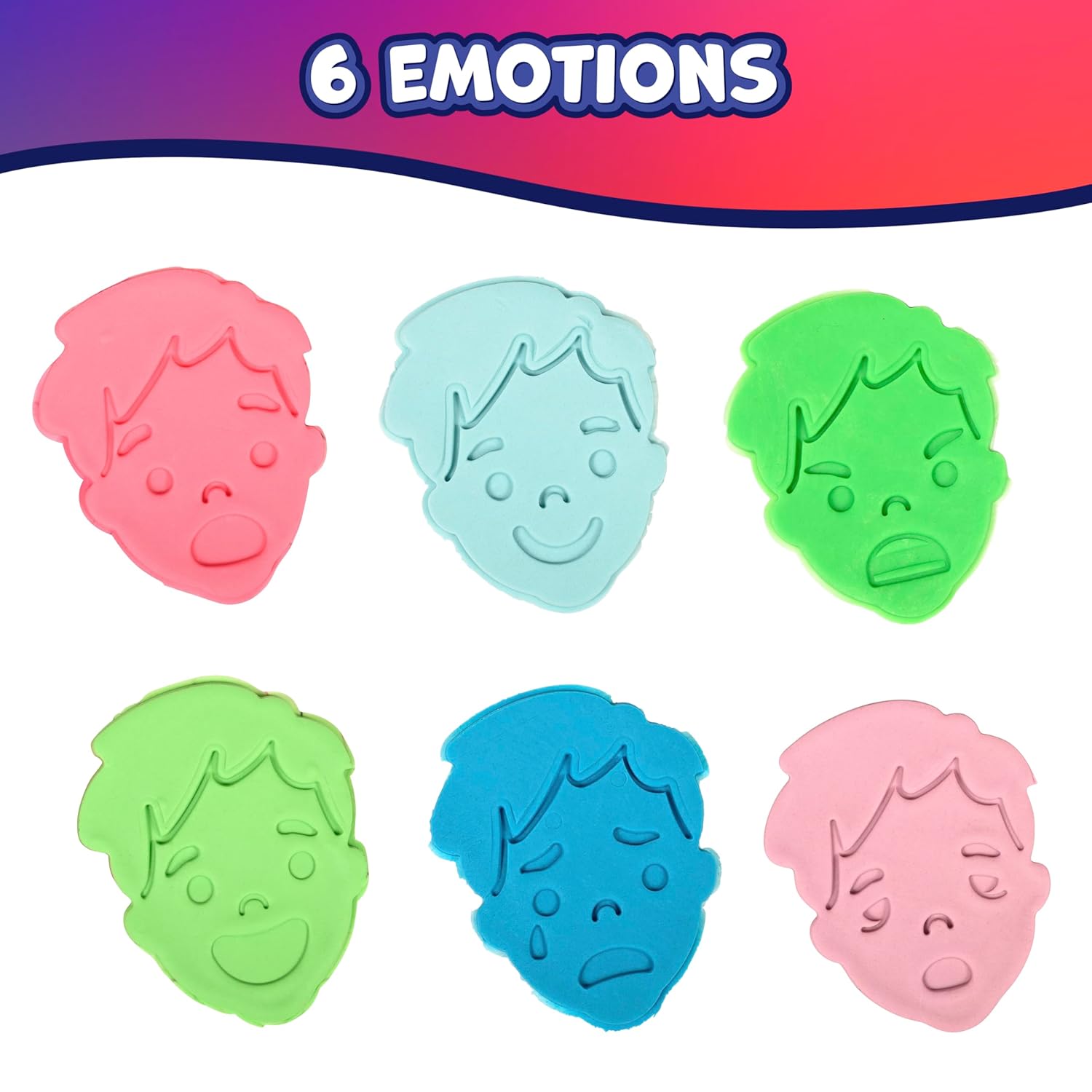 READY 2 LEARN Dough Cutters Emotions Set of 6