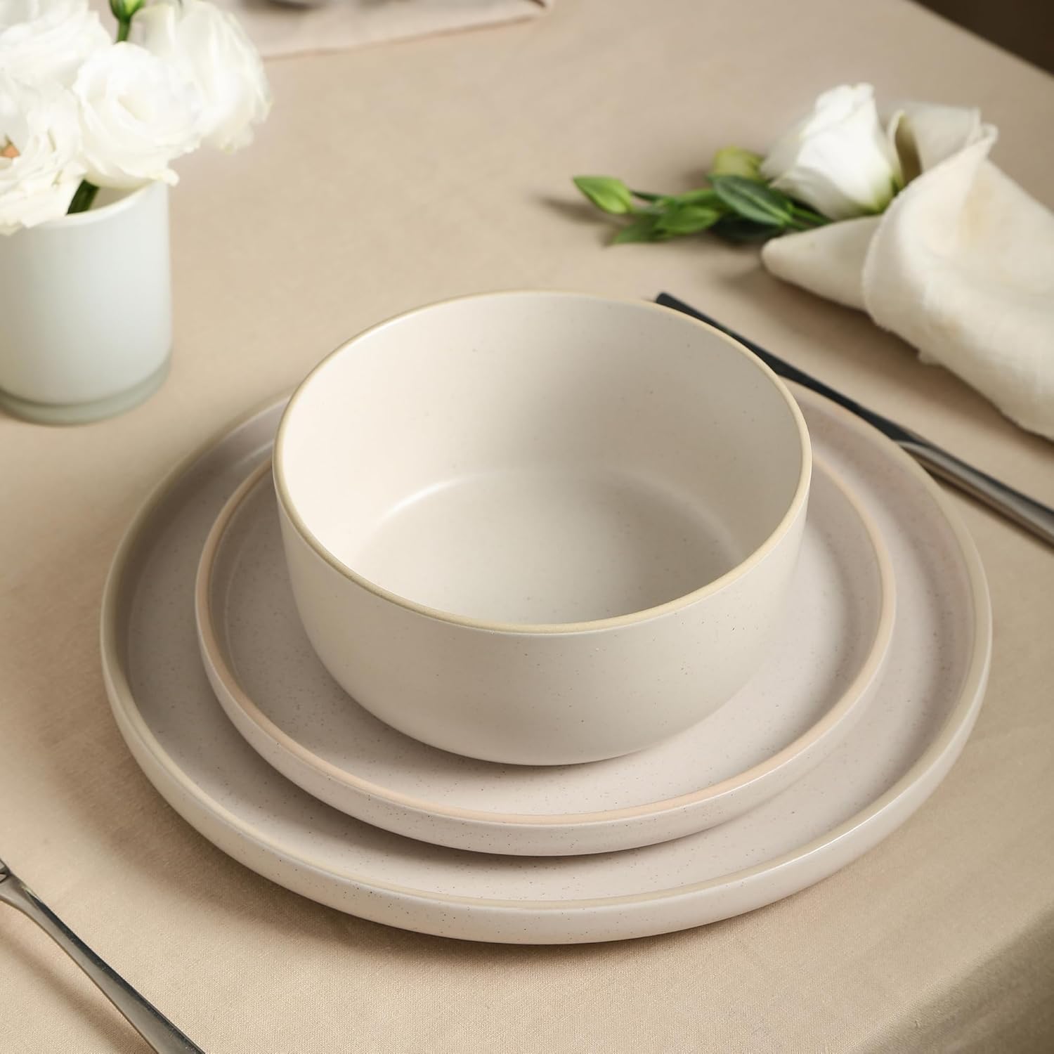 Earth Clay Amber 12-Piece Dinnerware Set 1