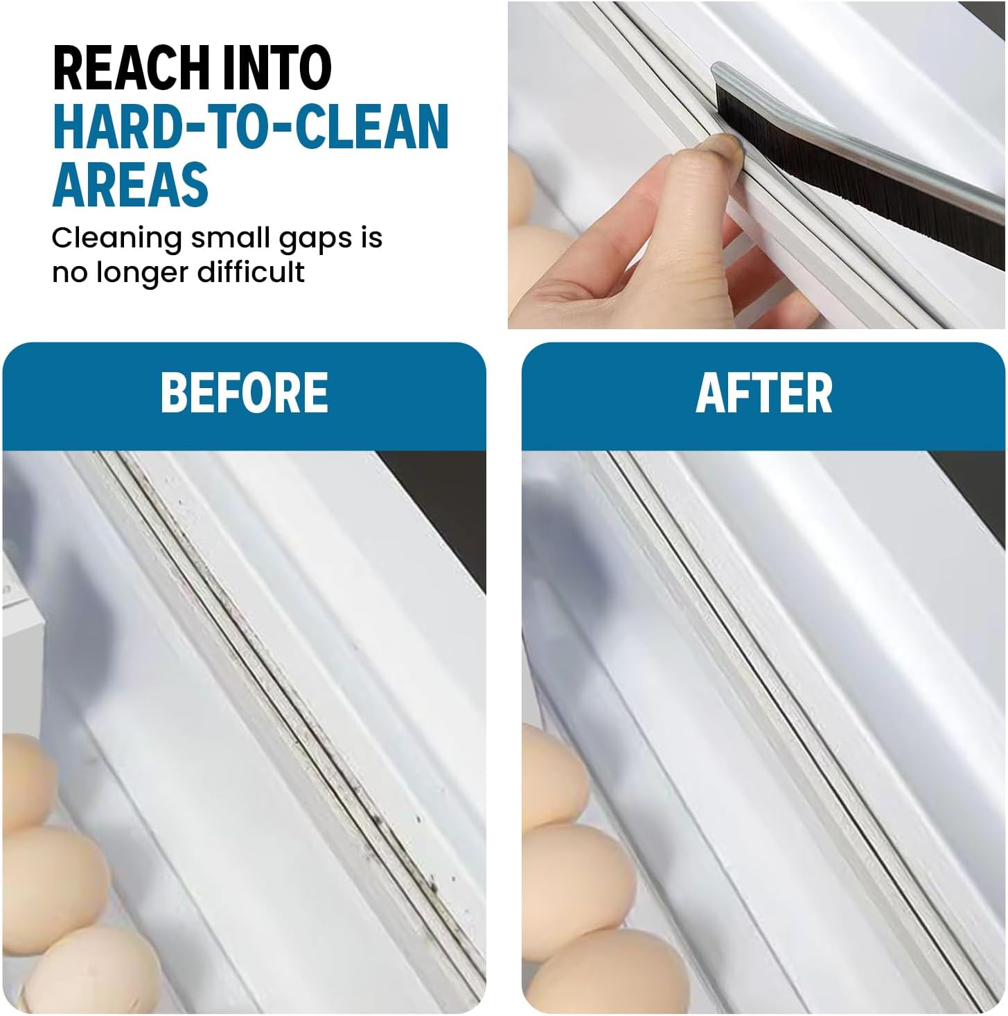 3 Pcs Crevice Cleaning Brush for Kitchen and Home Use