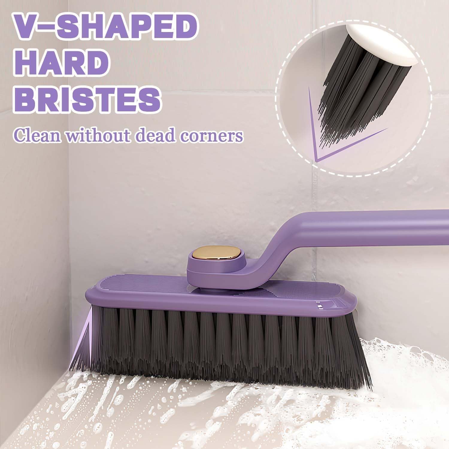 360 Rotating Crevice Cleaning Brush - Hard Bristle for Kitchen Bathroom