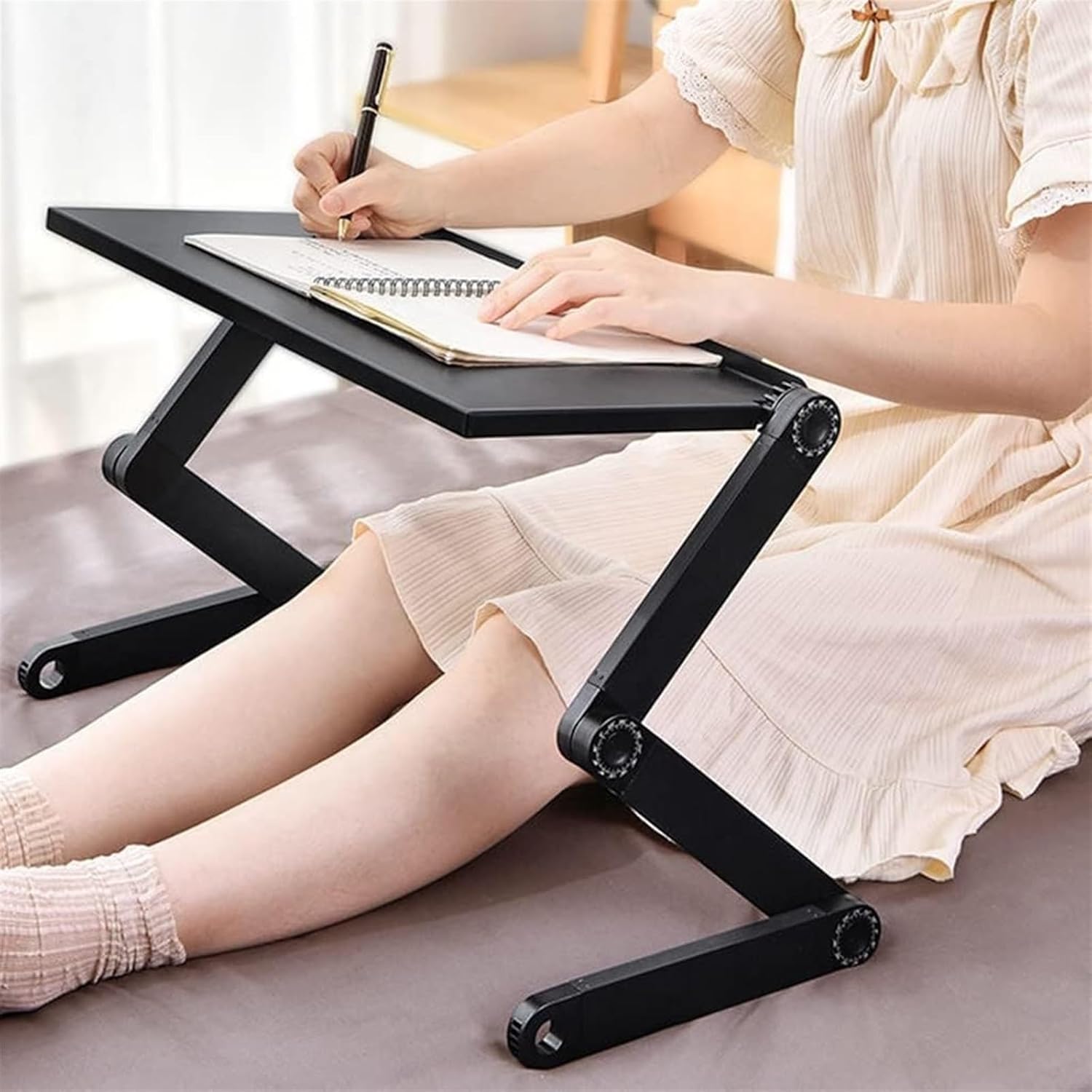 Adjustable Book Stand for Reading and Laptop Use Durable and Lightweight Black