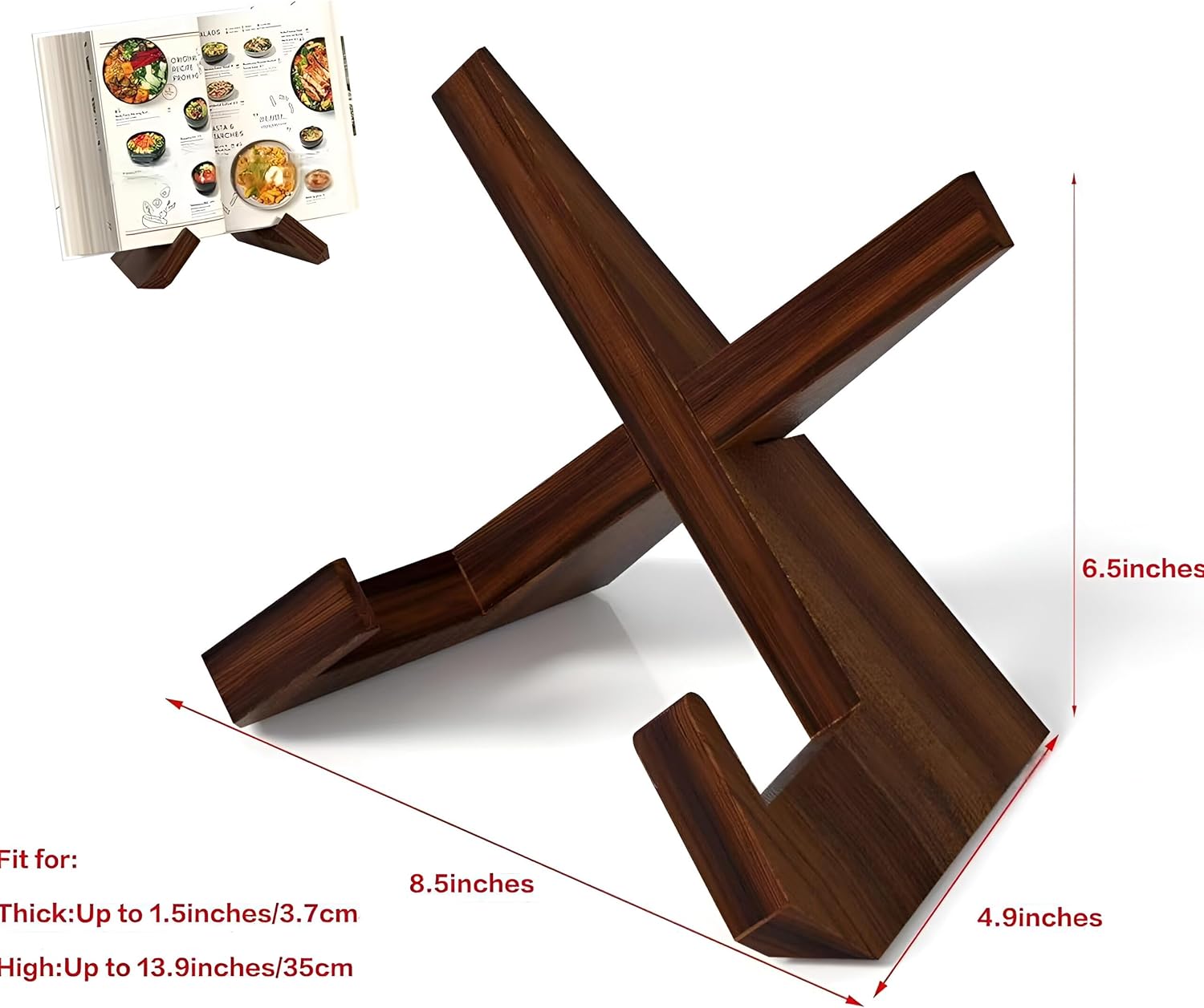 PickMeYA Plate Recipe Stand Multi-Functional Kitchen iPad Holder Black 1