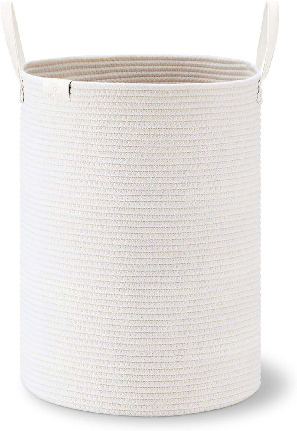 VIPOSCO Tall Laundry Basket 58L White Woven