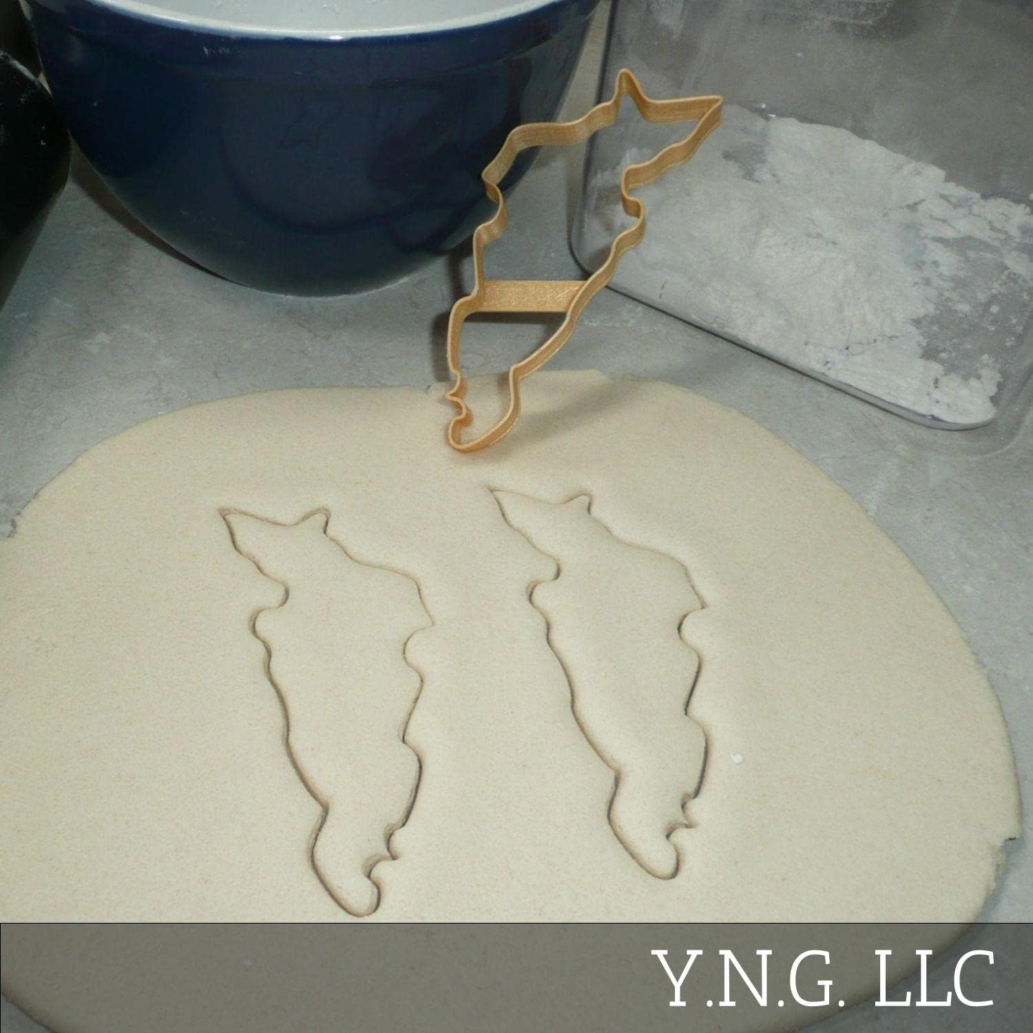 YNGLLC CAROLINA PUERTO RICO MUNICIPALITY OUTLINE COOKIE CUTTER MADE IN USA