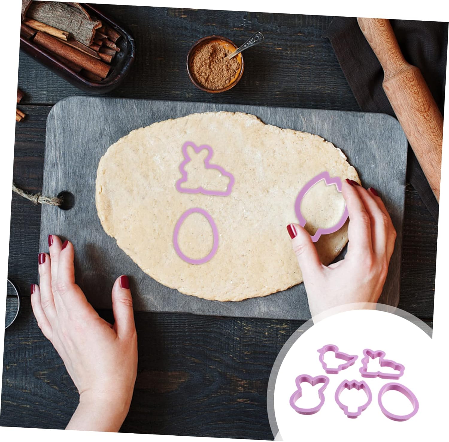 UTHCLO 10Pcs Easter Cookie Cutters Set PP Plastic