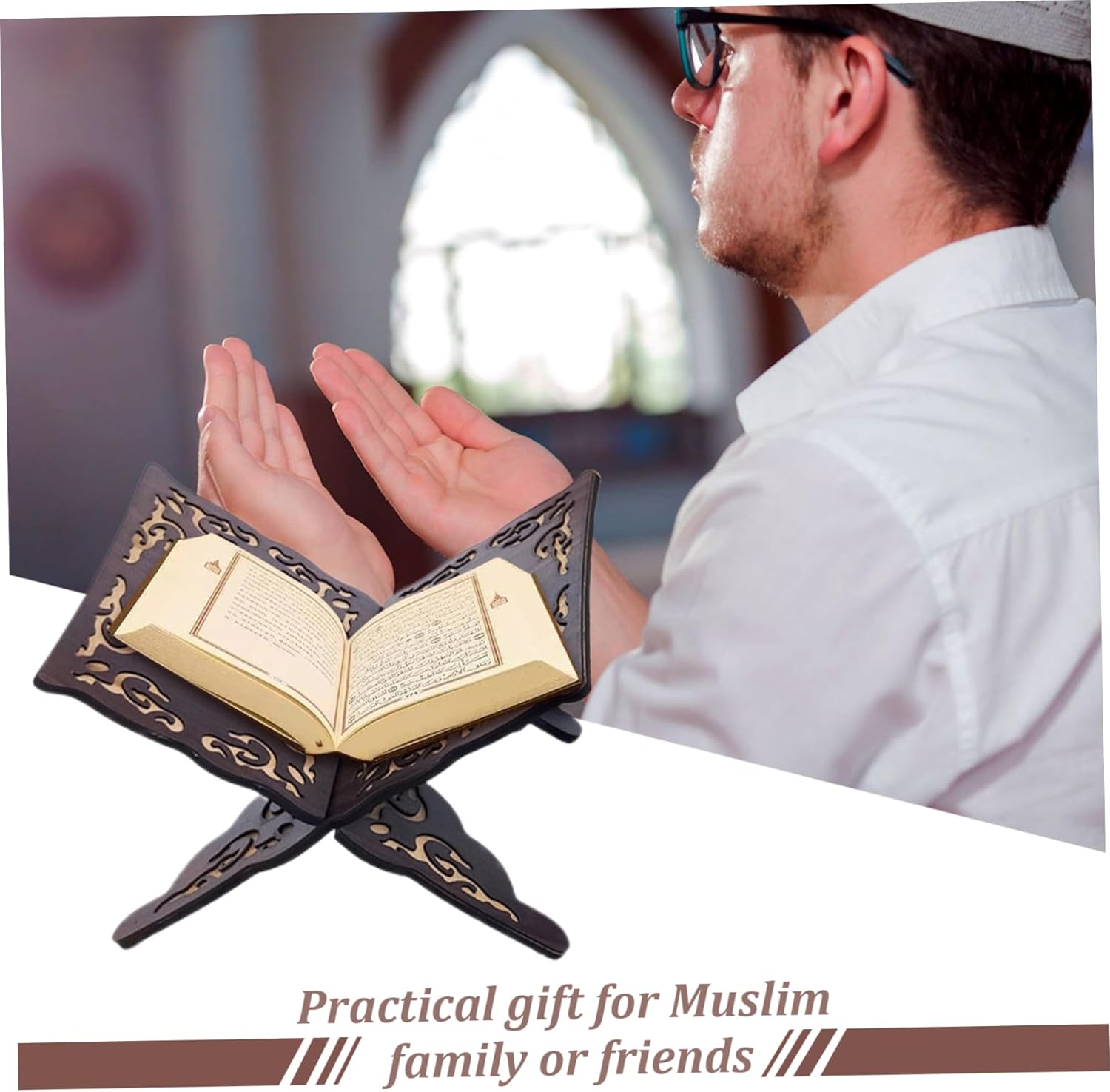 Foldable Quran Holder Stand for Prayer and Reading