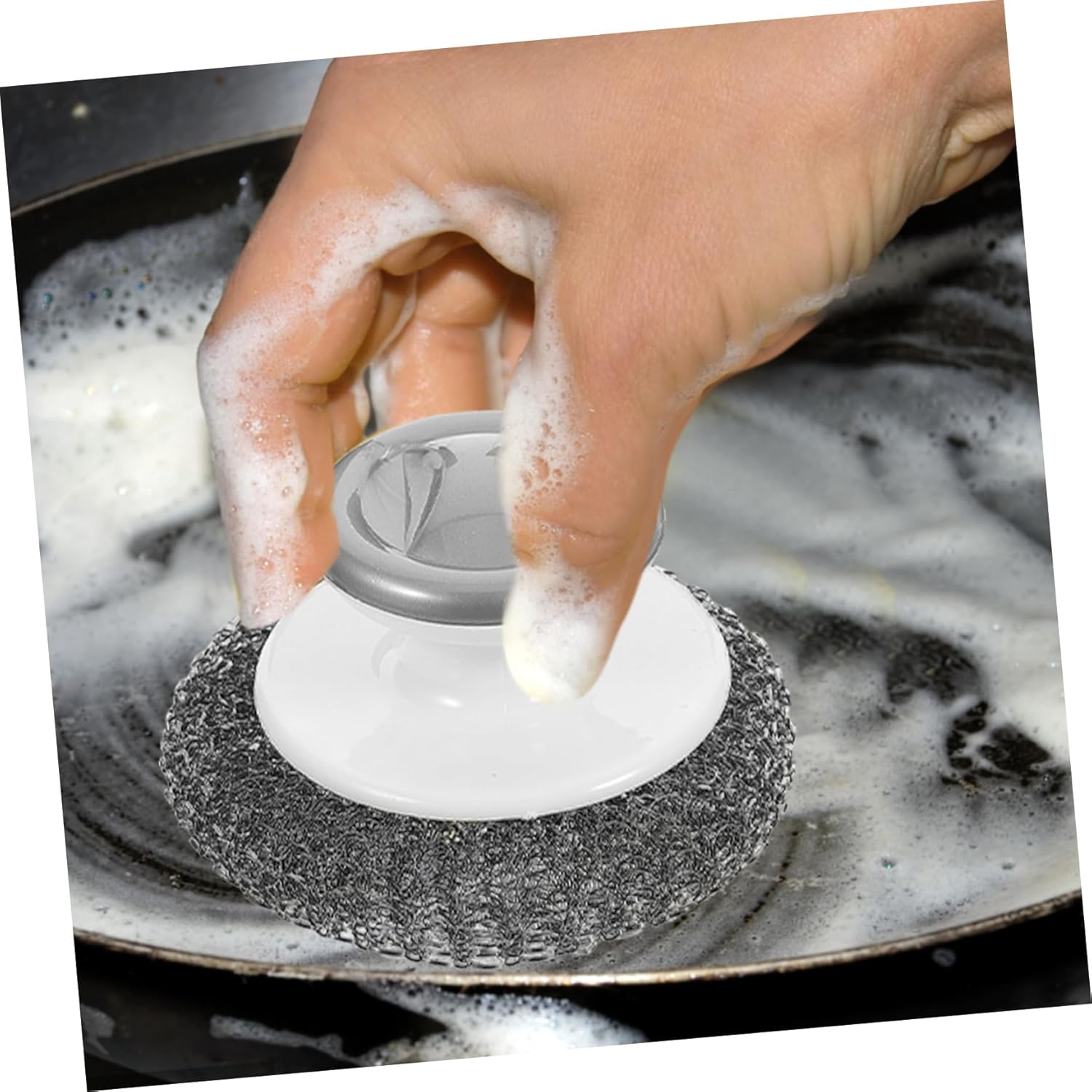 Sturdy Pot Pan Dish Scraper with Non-Slip Handle
