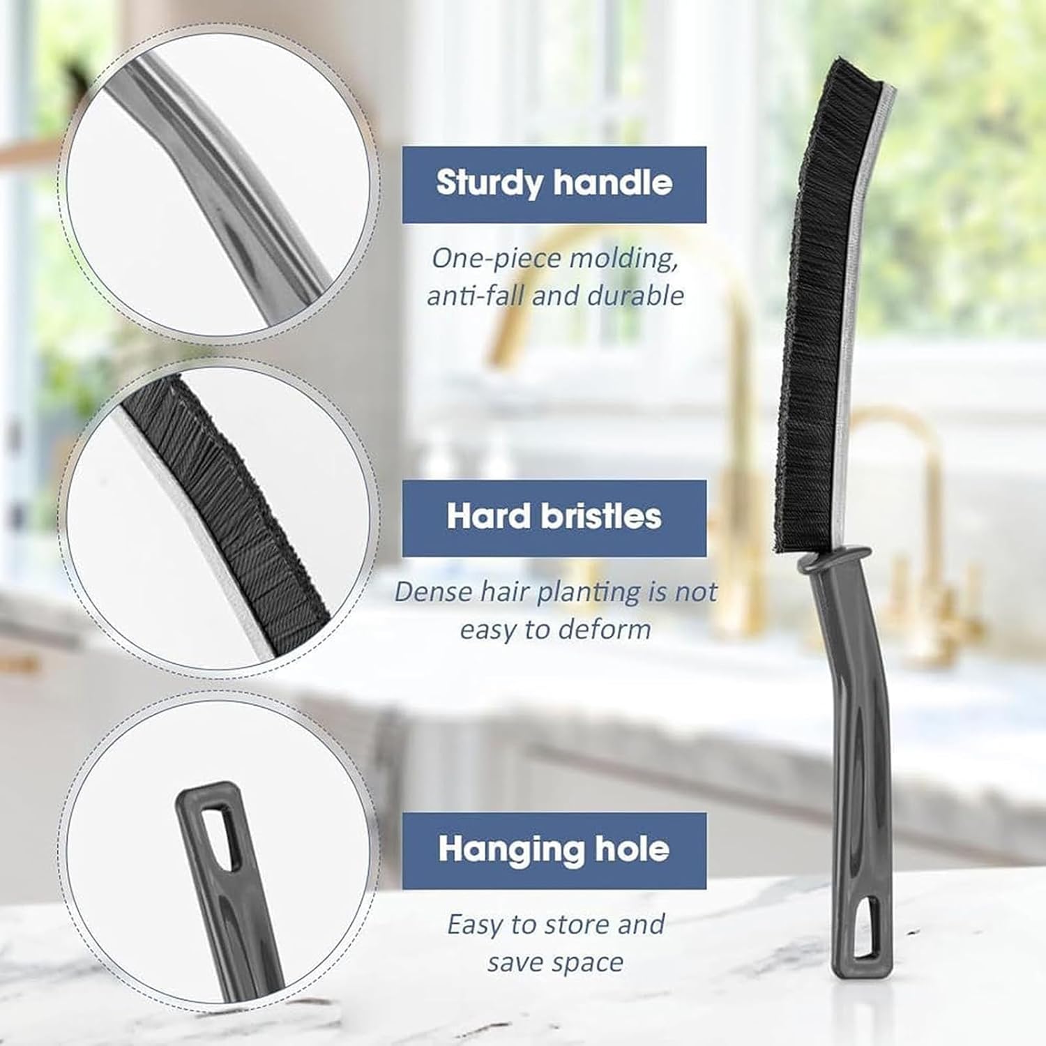 SKYTONE Gap Cleaning Brush Set of 2 - Hard Bristle for Deep Cleaning