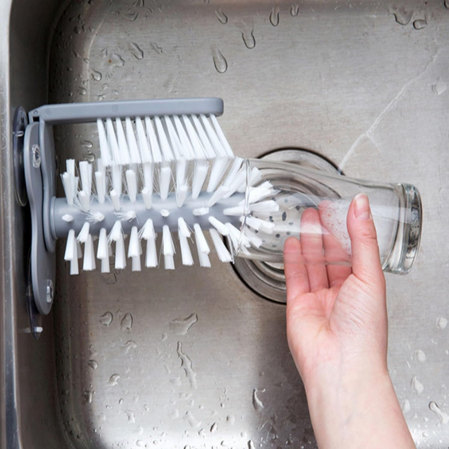 Cup Scrubber 2-in-1 Glass Bottle Interior Cleaning Brush
