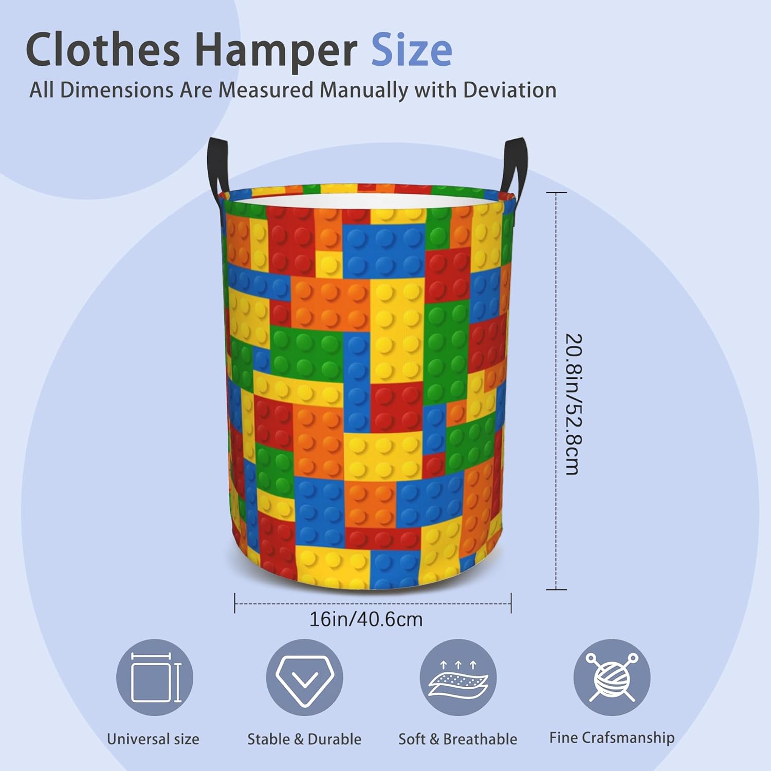 Foldable Waterproof Laundry Basket with Handles
