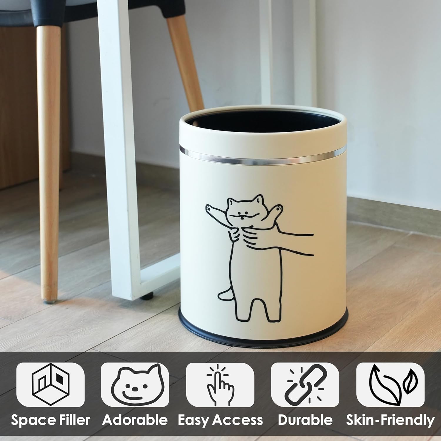Juju Cat Trash Can - Playful Home Decor