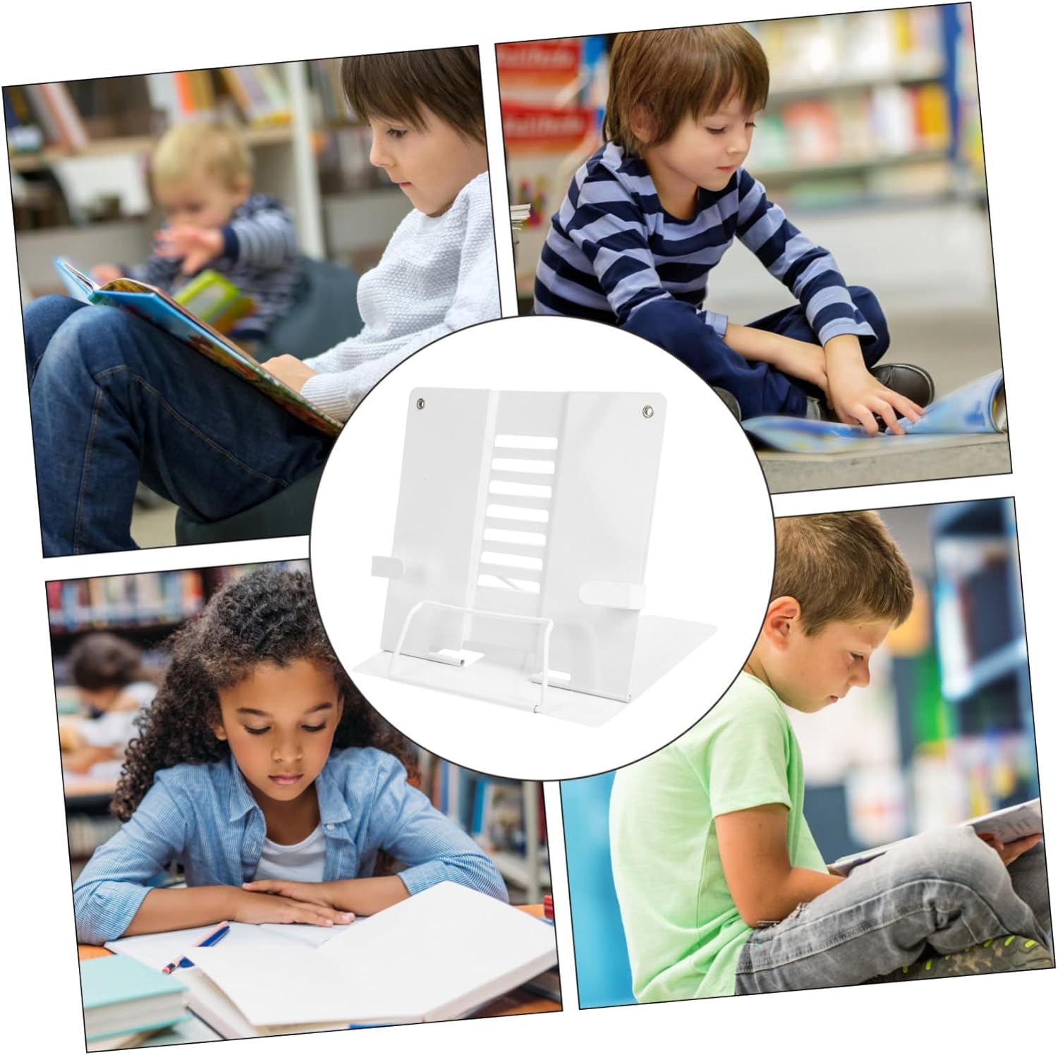 SHINEOFI Adjustable Book Stand for Reading and Desk Use
