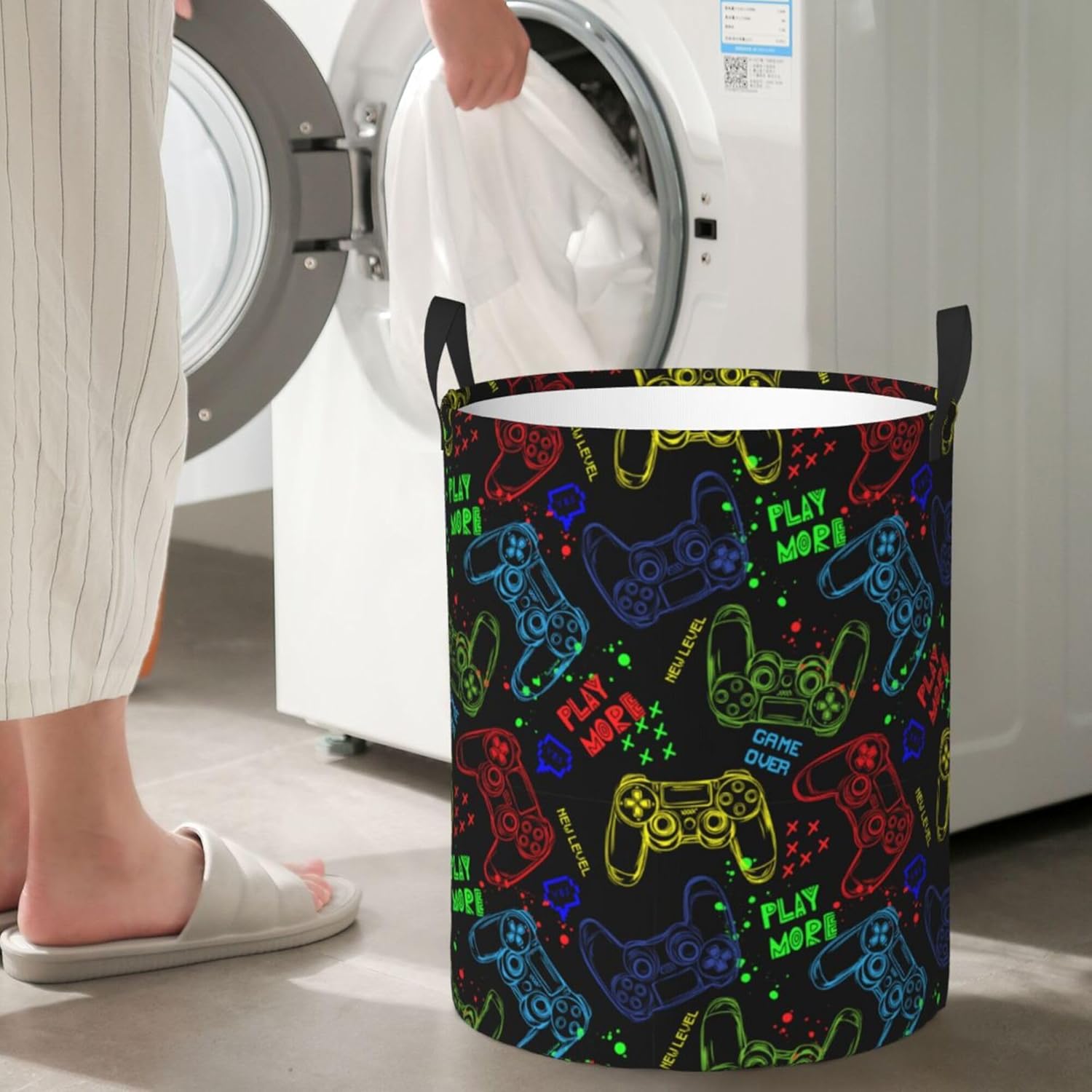 Luixdie Gaming Laundry Basket for Kids and Boys 1
