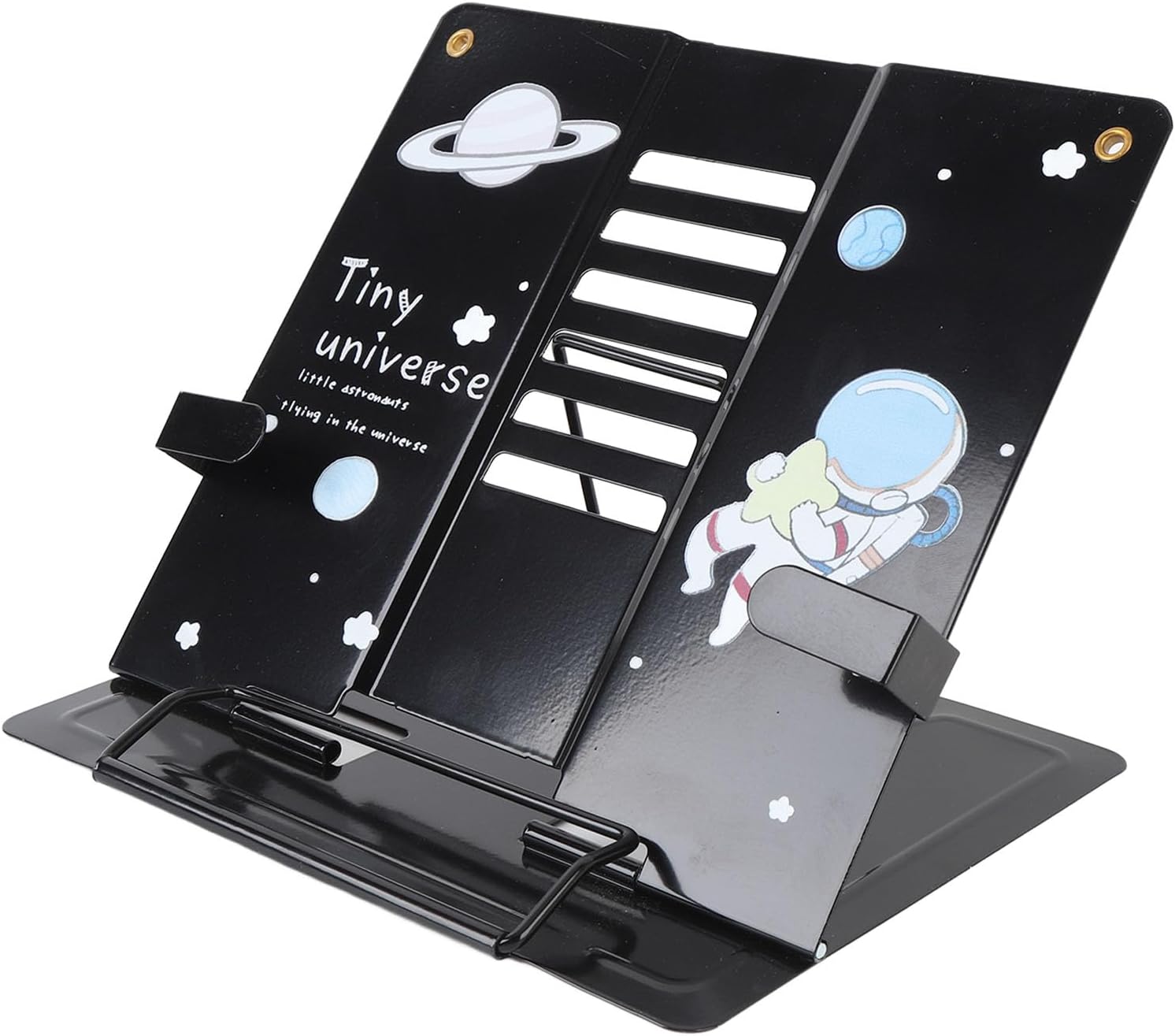 Asixxsix Small Metal Book Stand with Pattern Design 1
