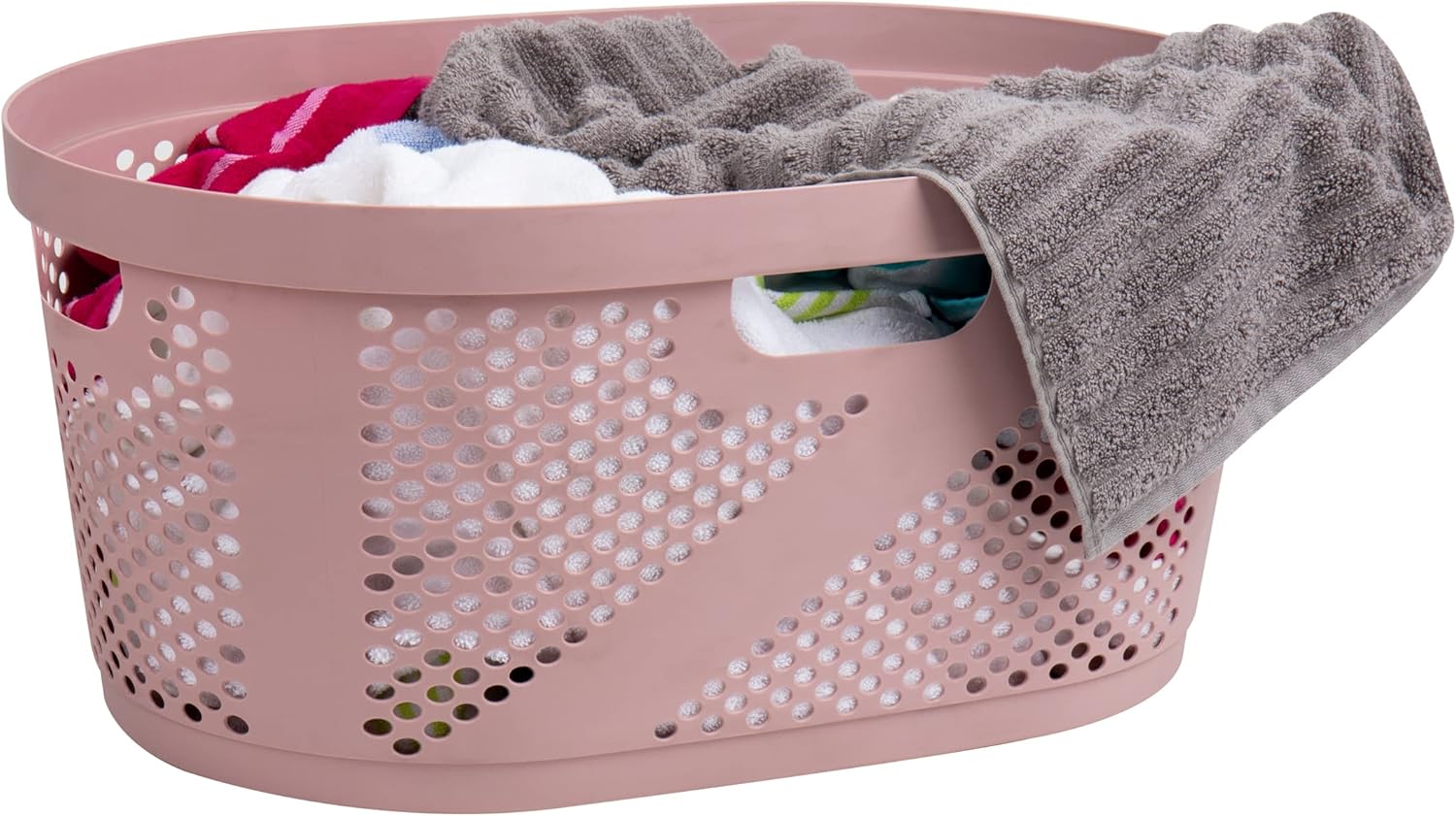 Mind Reader 40L Laundry Basket Set of 2 Pink