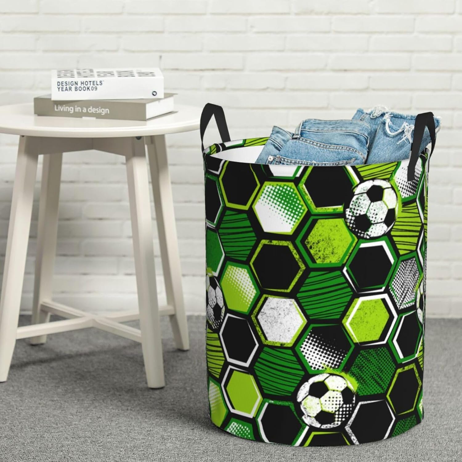 Gbuzozie Football Ball Laundry Hamper with 38L Capacity