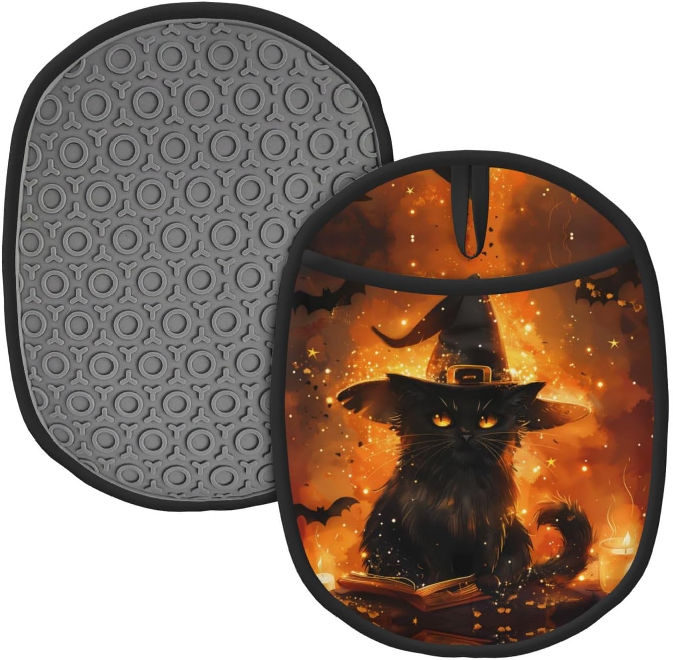 Buewutiry Halloween Witch Hat Hot Pads with Hanging Loop