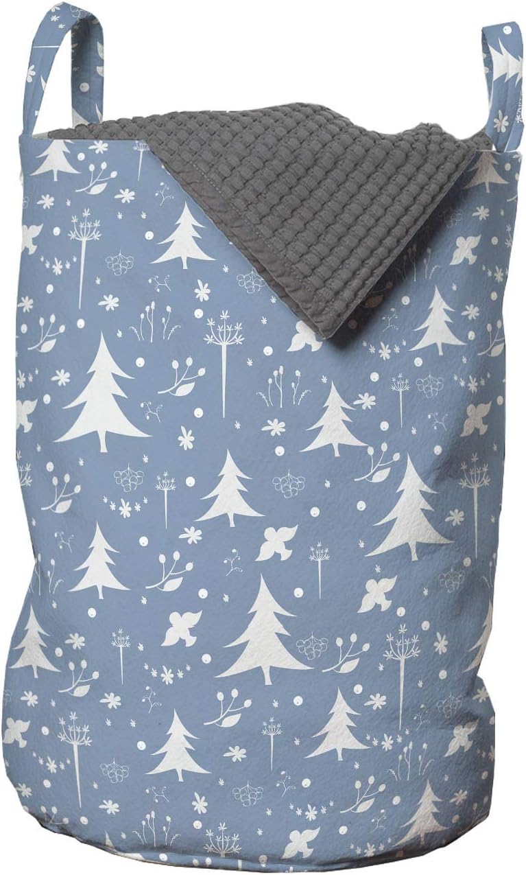 Ambesonne Winter Laundry Bag with Christmas Silhouettes 1