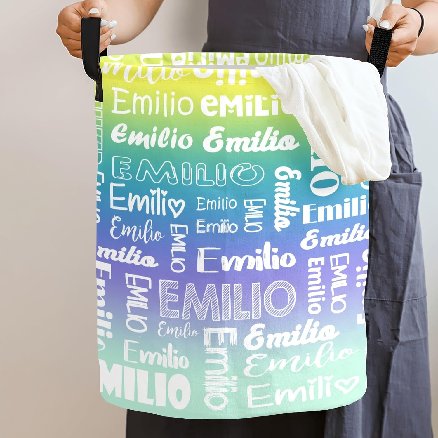 Dr TOUGH Personalized Laundry Hamper with Waterproof Oxford Cloth