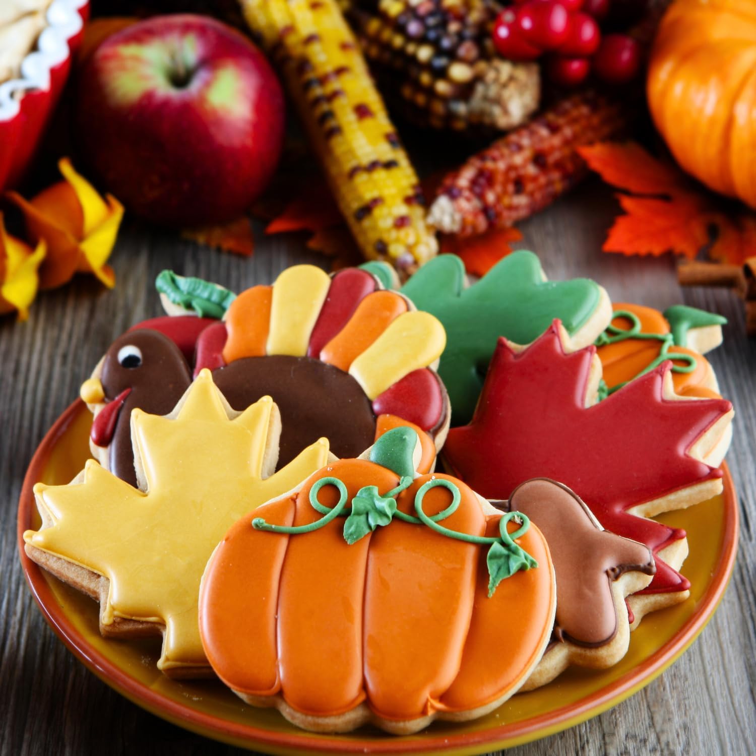 KAISHANE Thanksgiving Cookie Cutters Set 4 Pieces