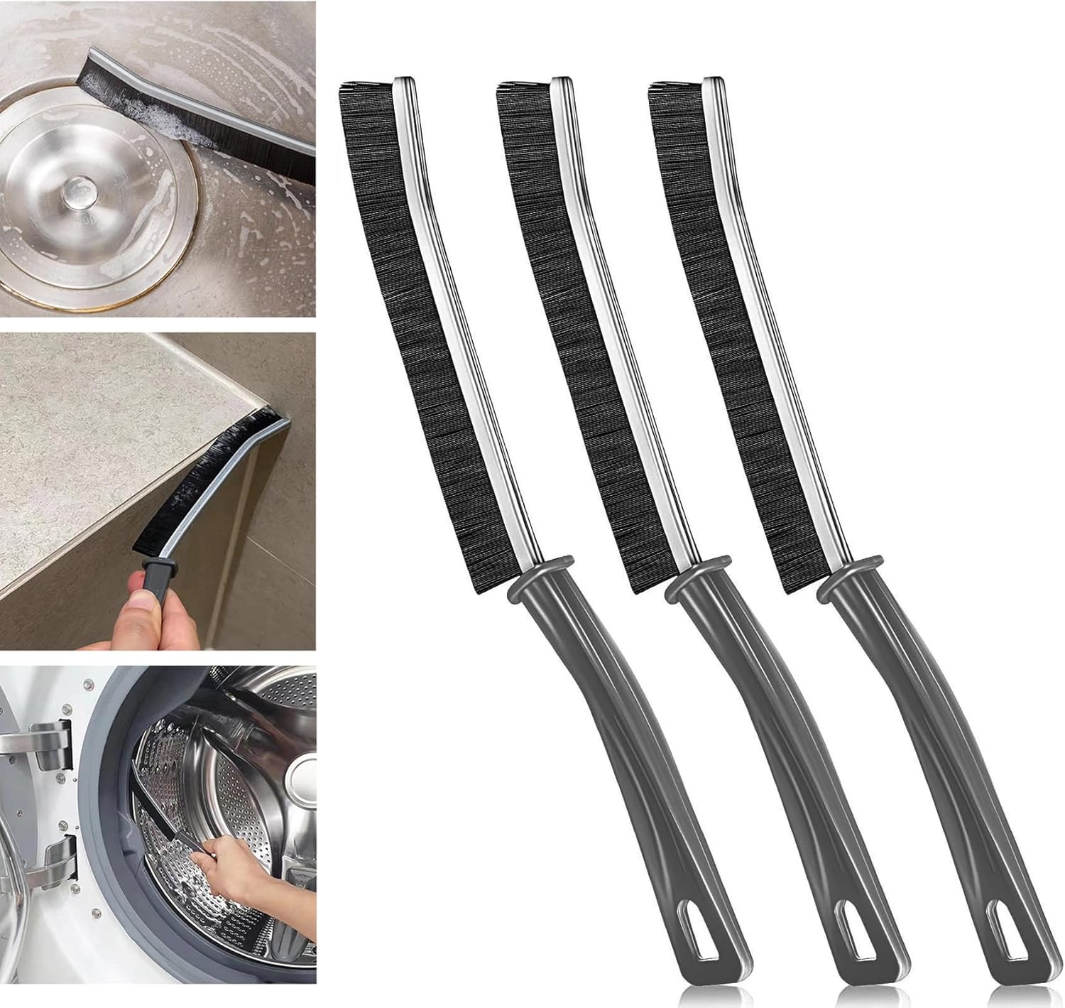 3PCS Gap Cleaning Brush for Kitchen Sink Bathroom Tile Grout 1