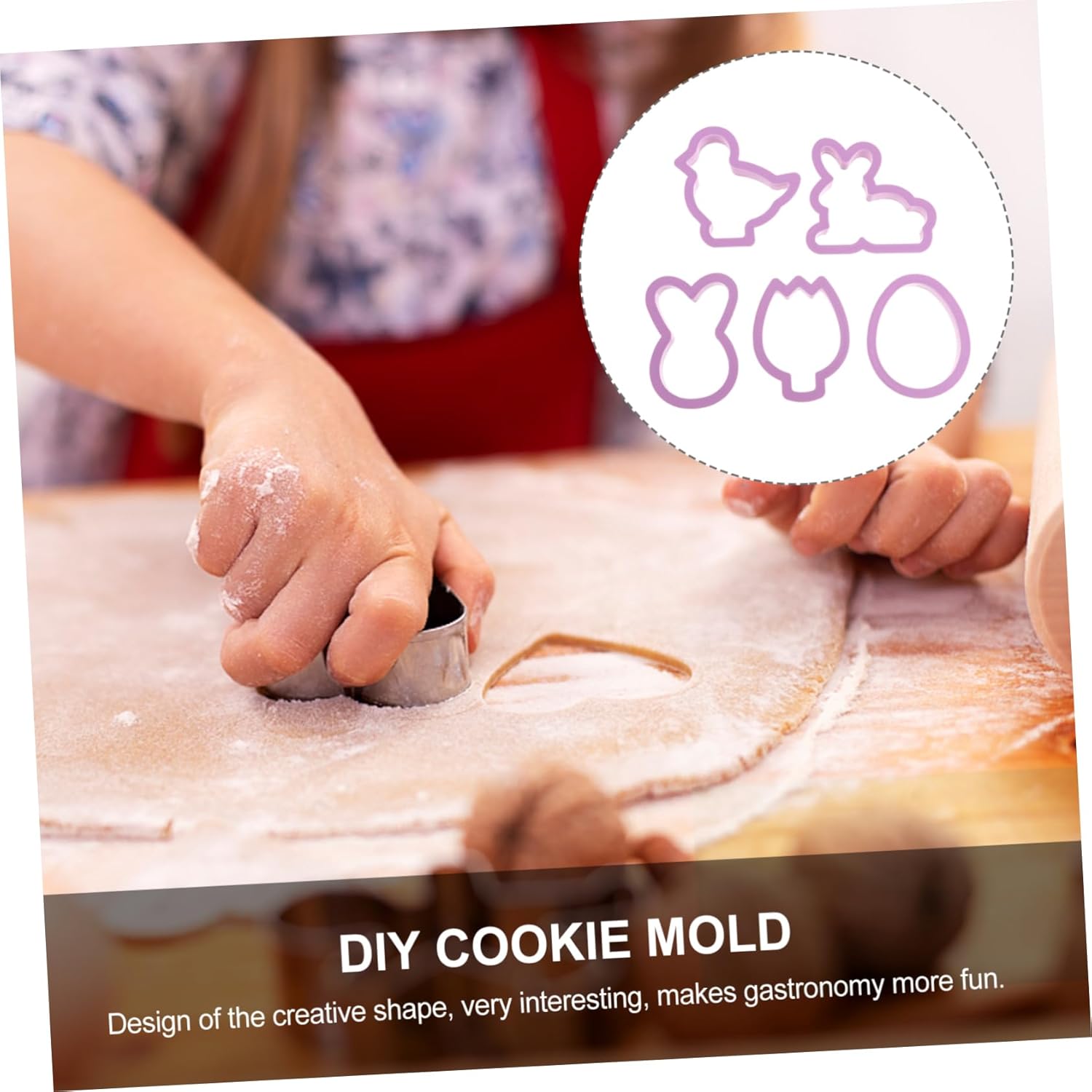 UTHCLO 10Pcs Easter Cookie Cutters Set PP Plastic