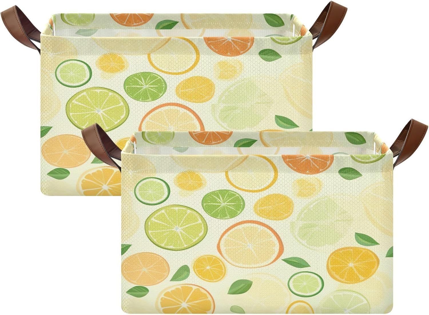 YETTASBIN Lemon Storage Basket 32L Collapsible