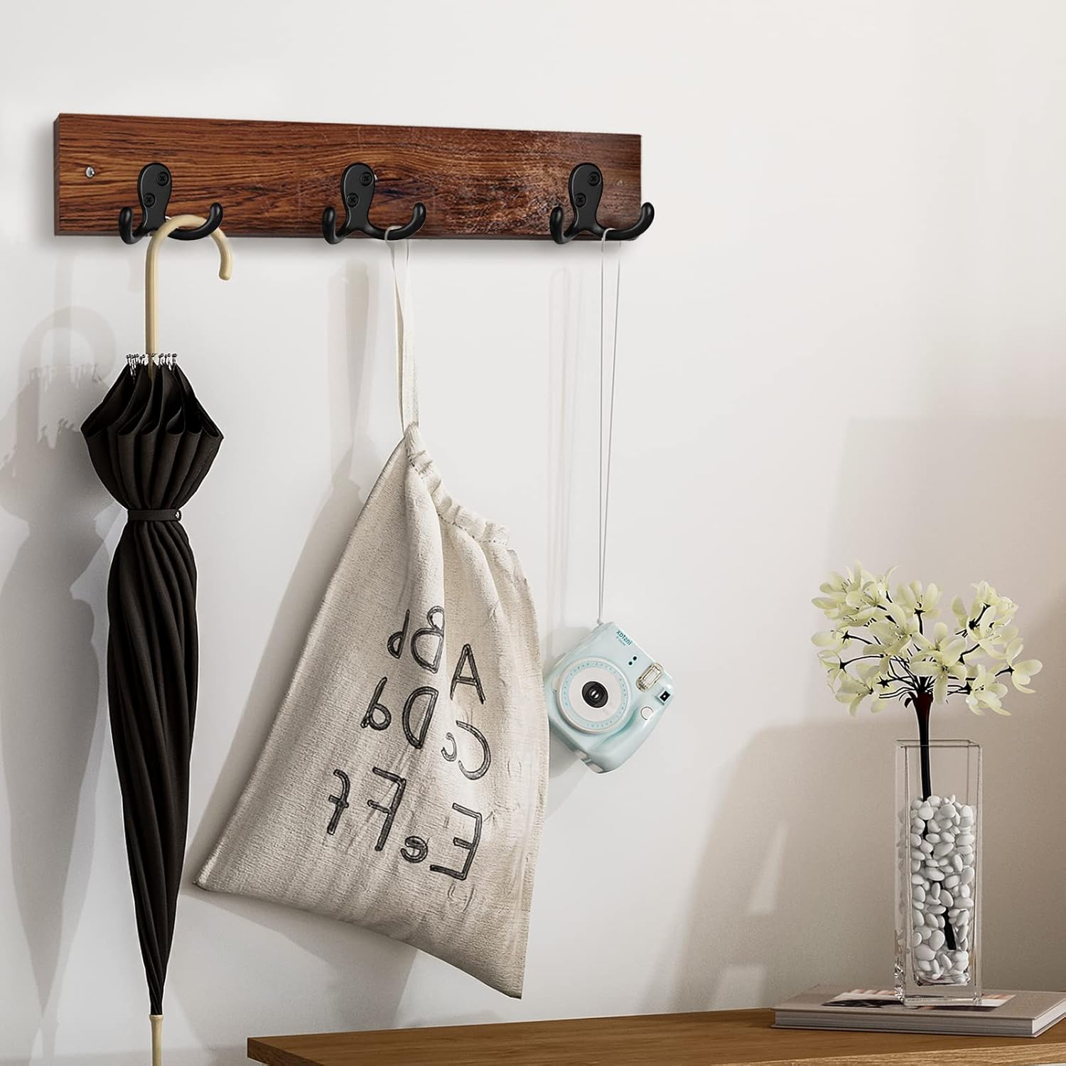IBosins 28 Pack Heavy Duty Double Prong Coat Hooks