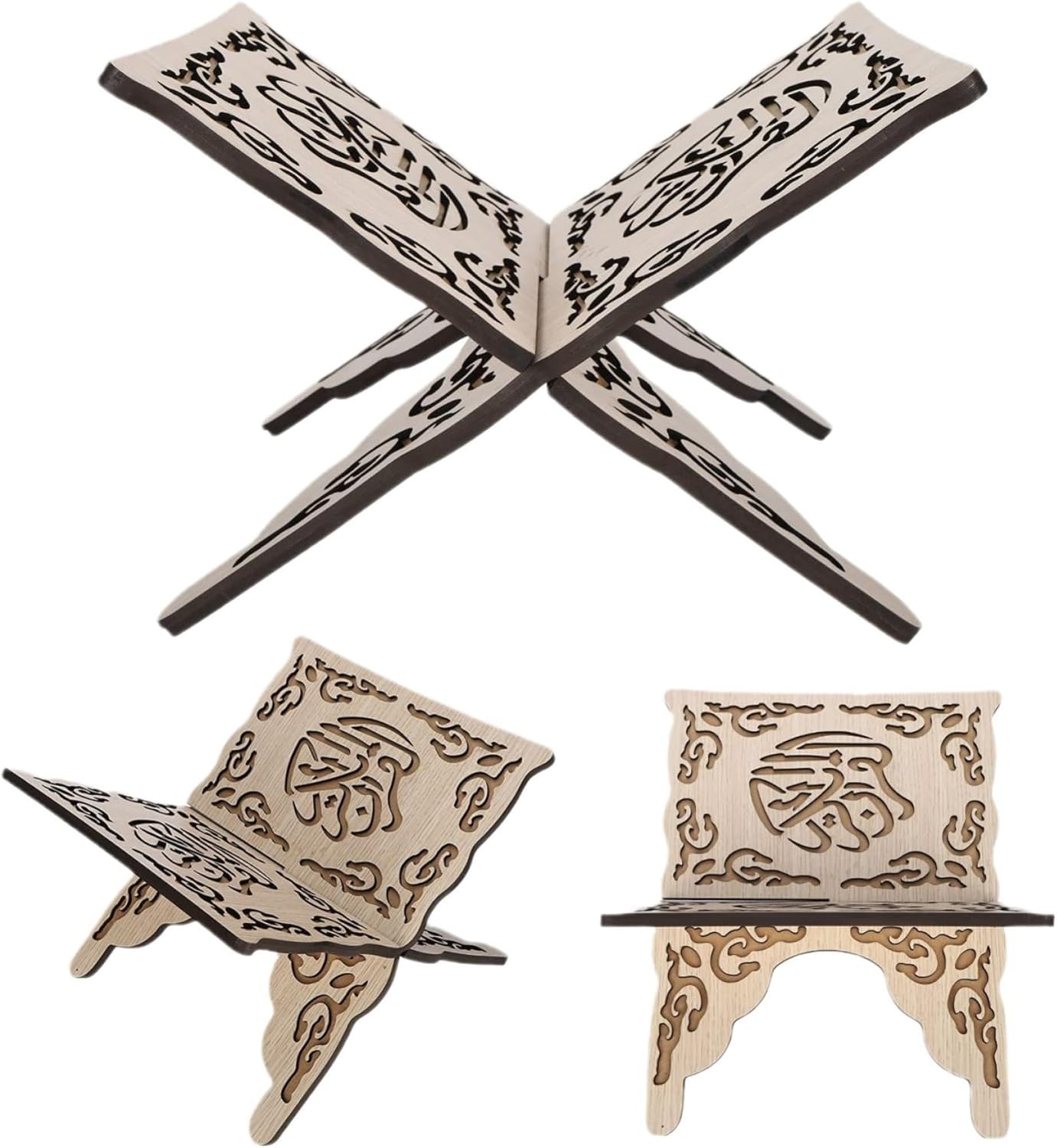 Wooden Quran Holder Stand Foldable Book Display Stand