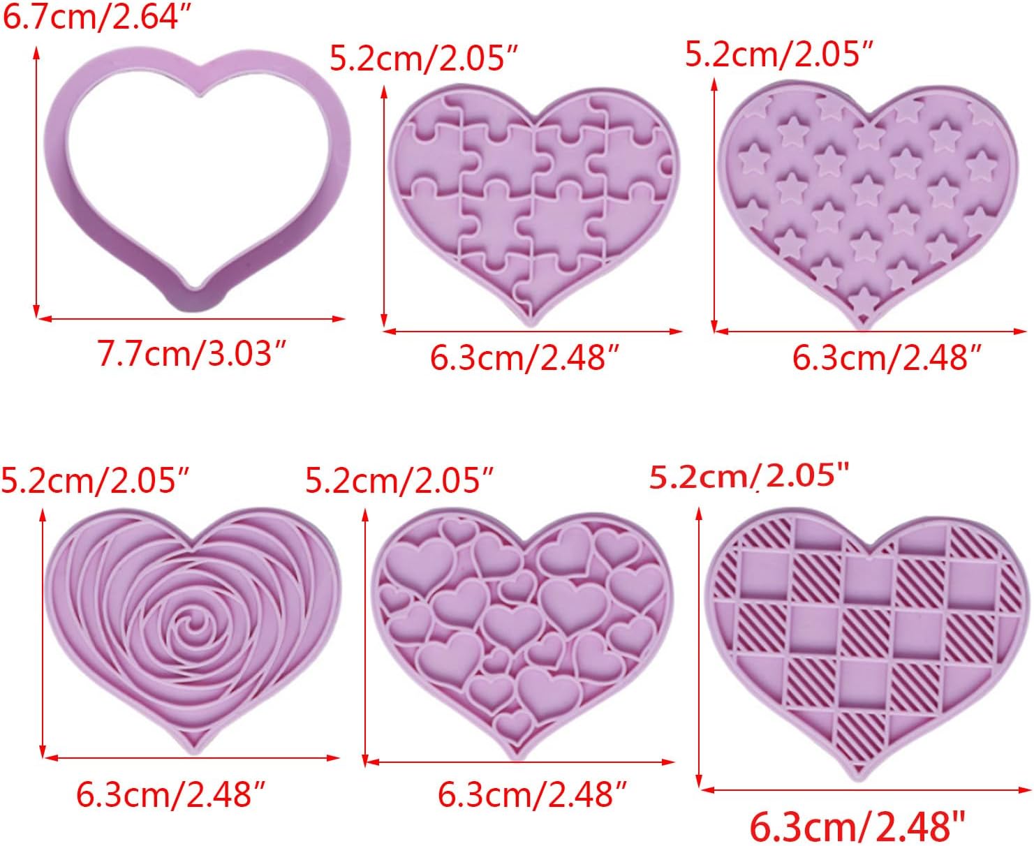 Uqezagpa Cookie Cutters Valentine Heart Shapes Baking Tool 1