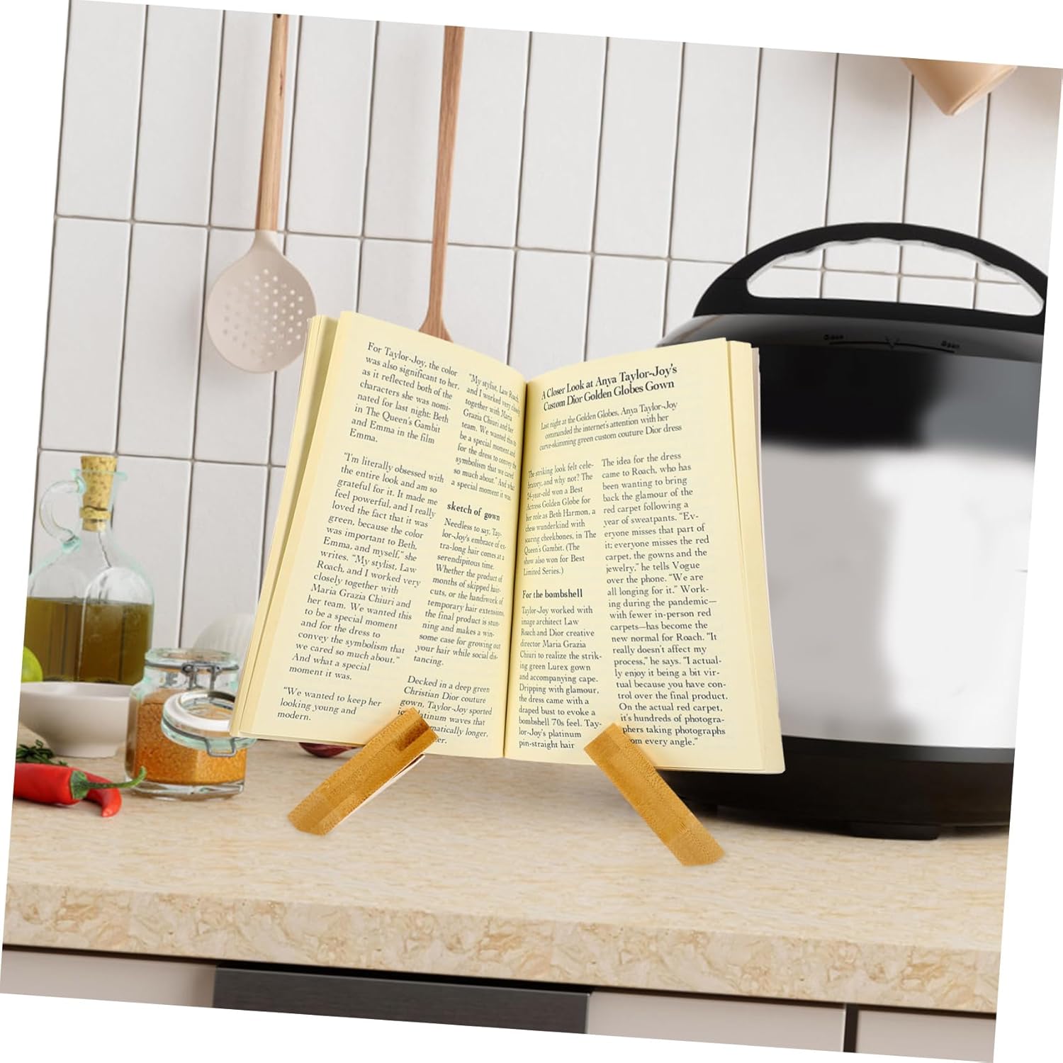 Mini Book Reading Stand for Outdoor Indoor Kitchen Counter