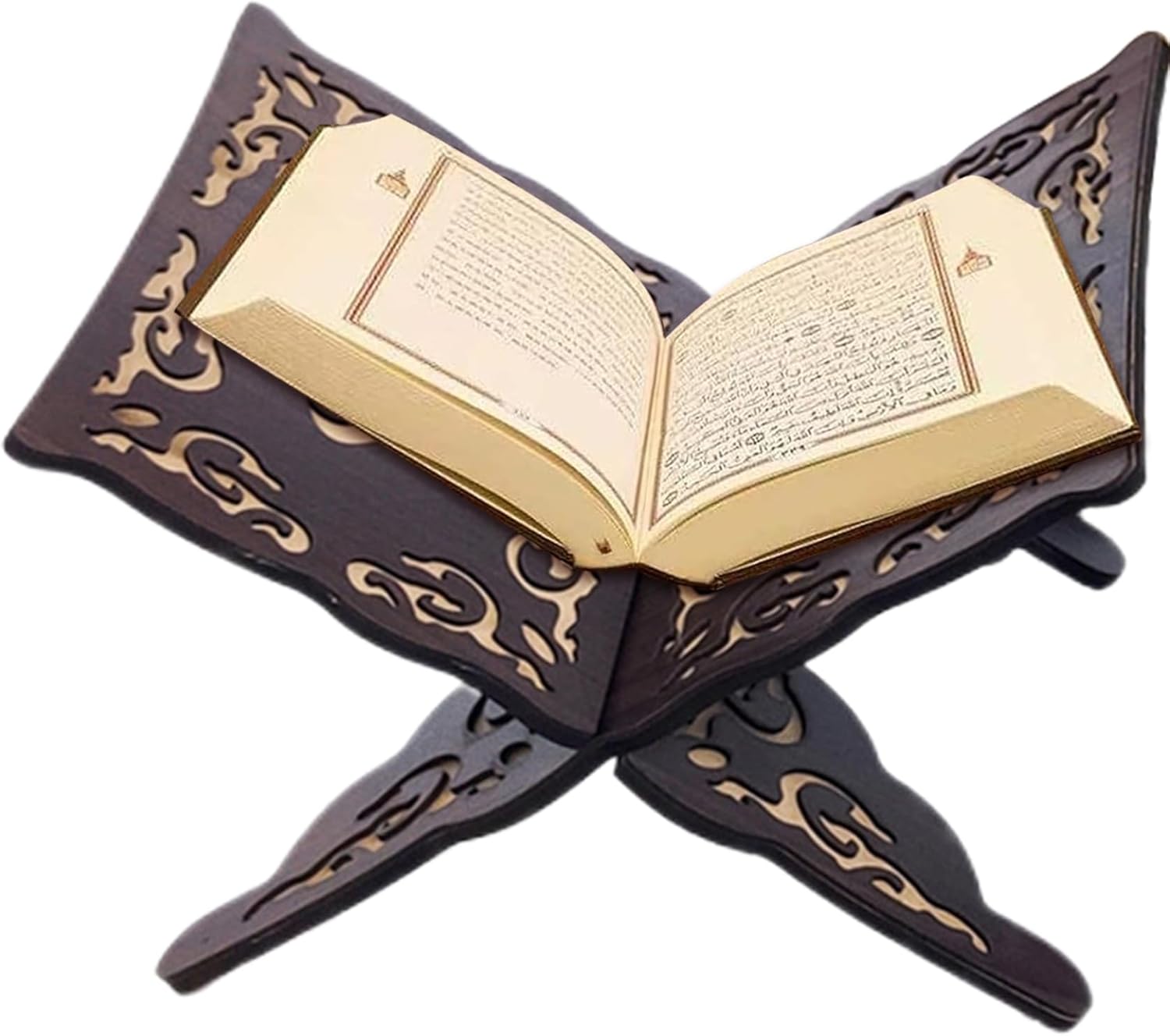 Foldable Quran Holder Stand for Prayer and Reading Black