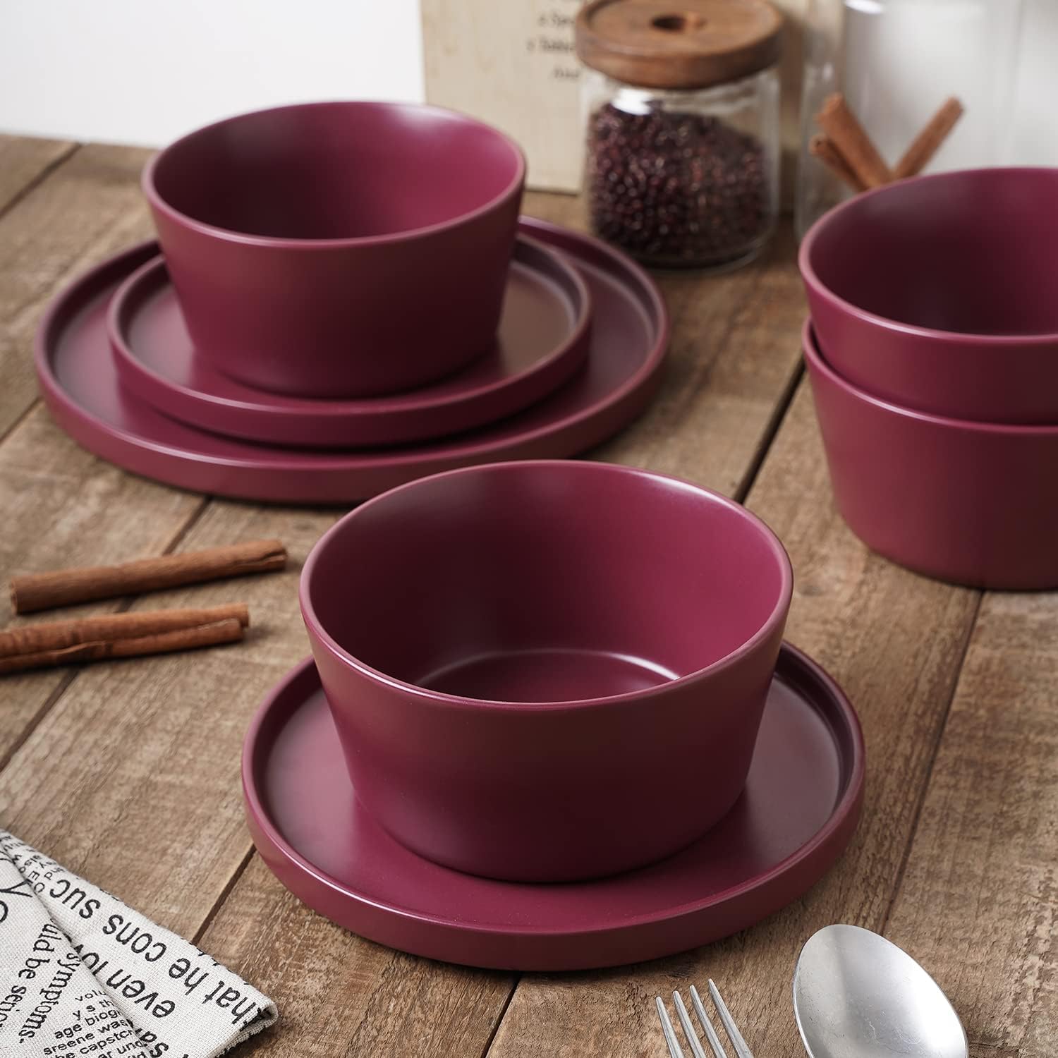 Stone Lain Celina Purple 24-Piece Dinnerware Set