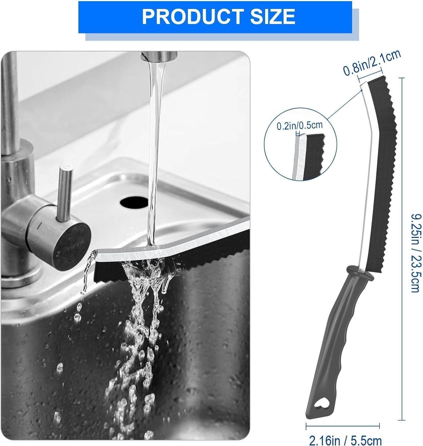3 Pcs Bristled Crevice Cleaning Brush Set 1