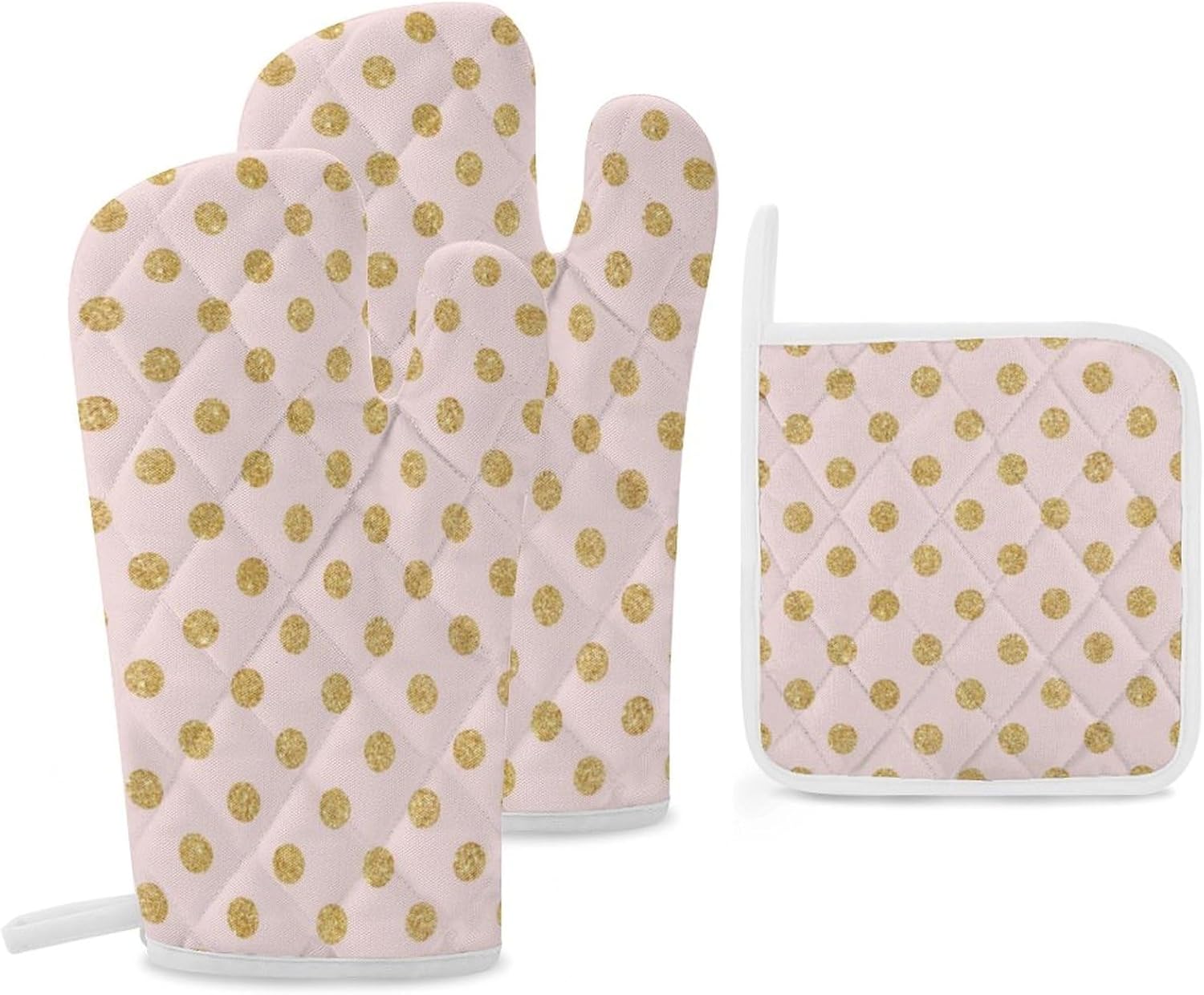Curdesi 3PCS Oven Mitts Pot Holders Set