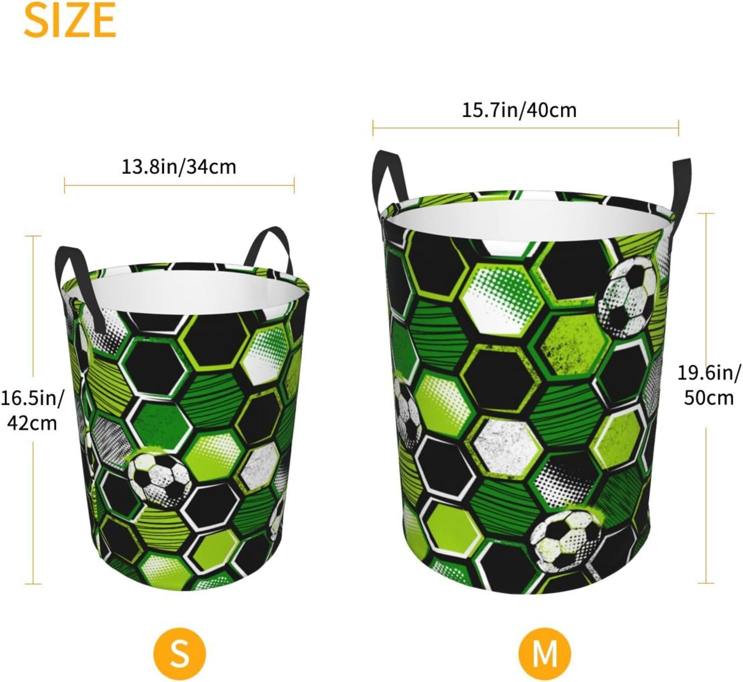 Gbuzozie Football Ball Laundry Hamper with 38L Capacity