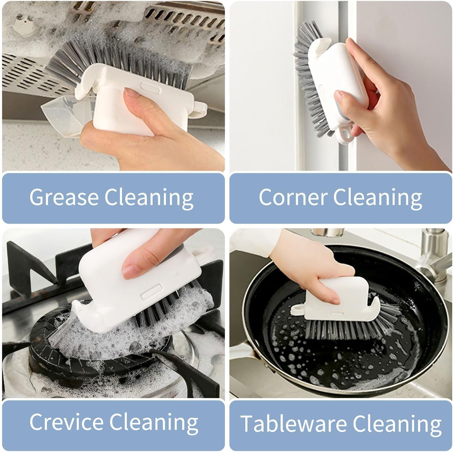 3-In-1 Window Cleaning Brush with Tweezers
