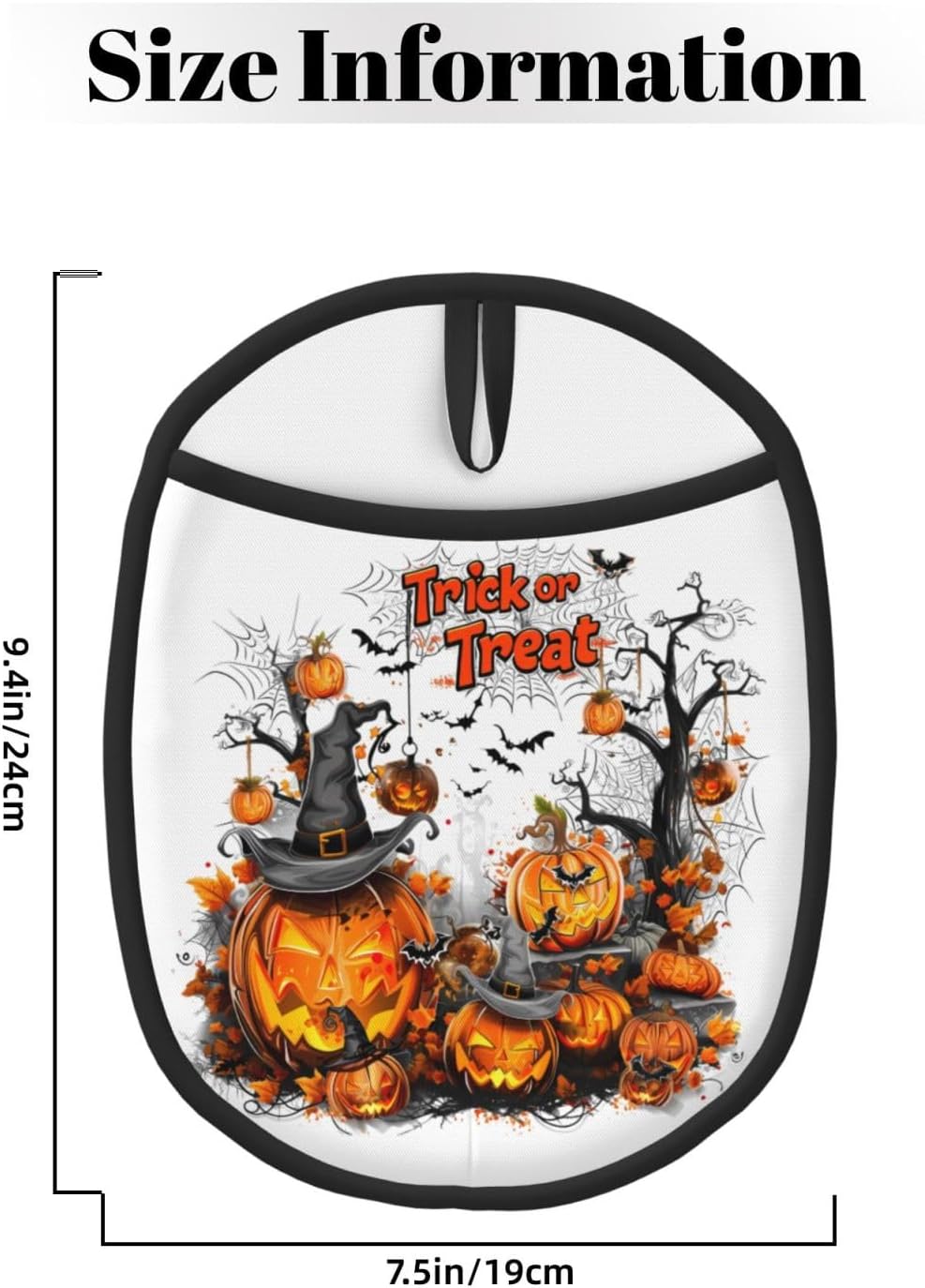 Buewutiry Halloween Silicone Oven Mitts with Pocket and Hanging Loop