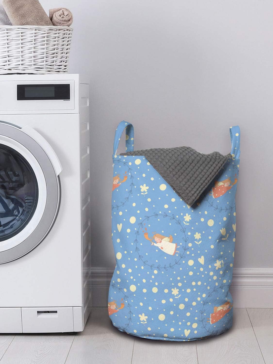 Ambesonne Winter Laundry Bag with Handles
