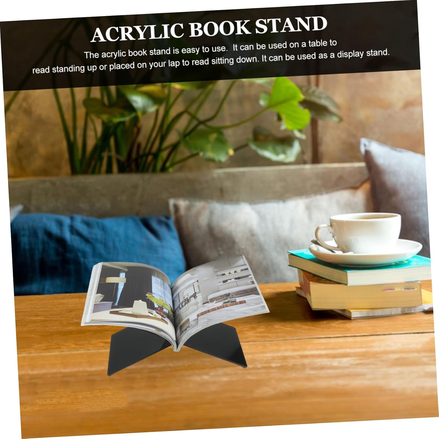 HOODANCOS Acrylic Cookbook Stand for Kitchen