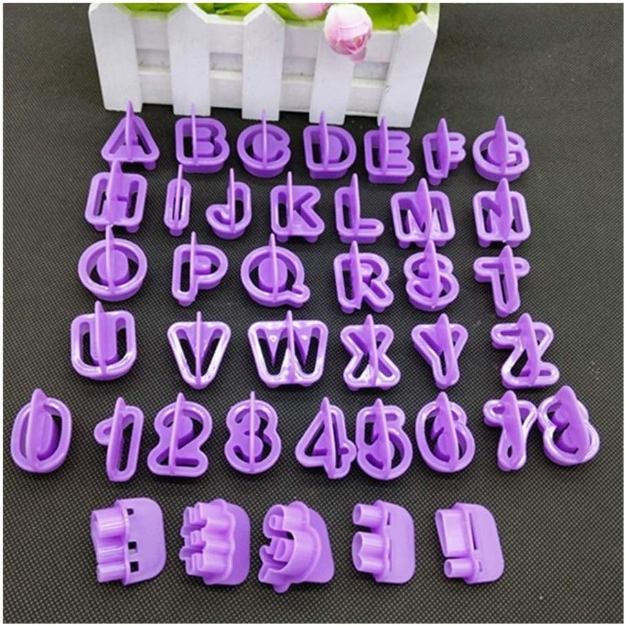 FORVIX 40pc Alphabet Number Cookie Cutter Set