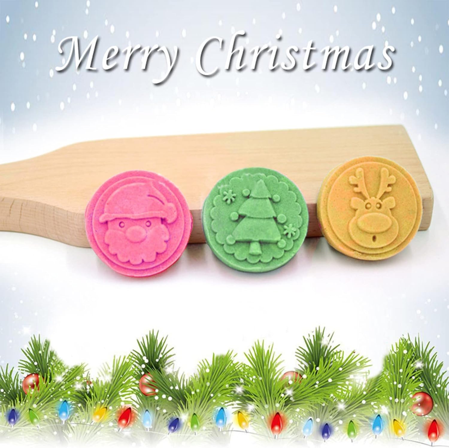 BLOWEST 3D Wooden Cookie Molds for Gingerbread Biscuit Cake